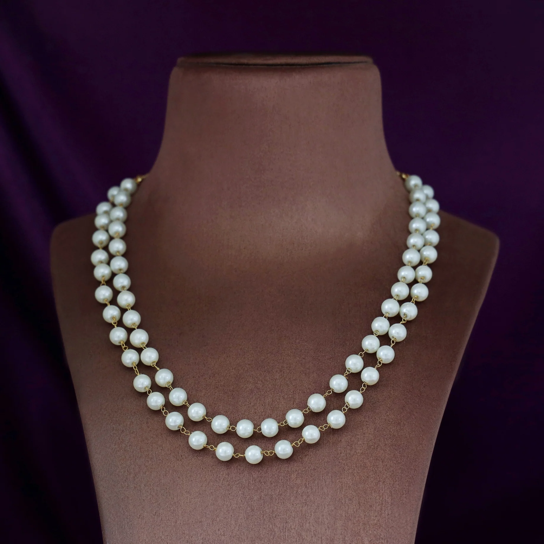Nyla Two Layer Pearl Neckpiece - Image 3