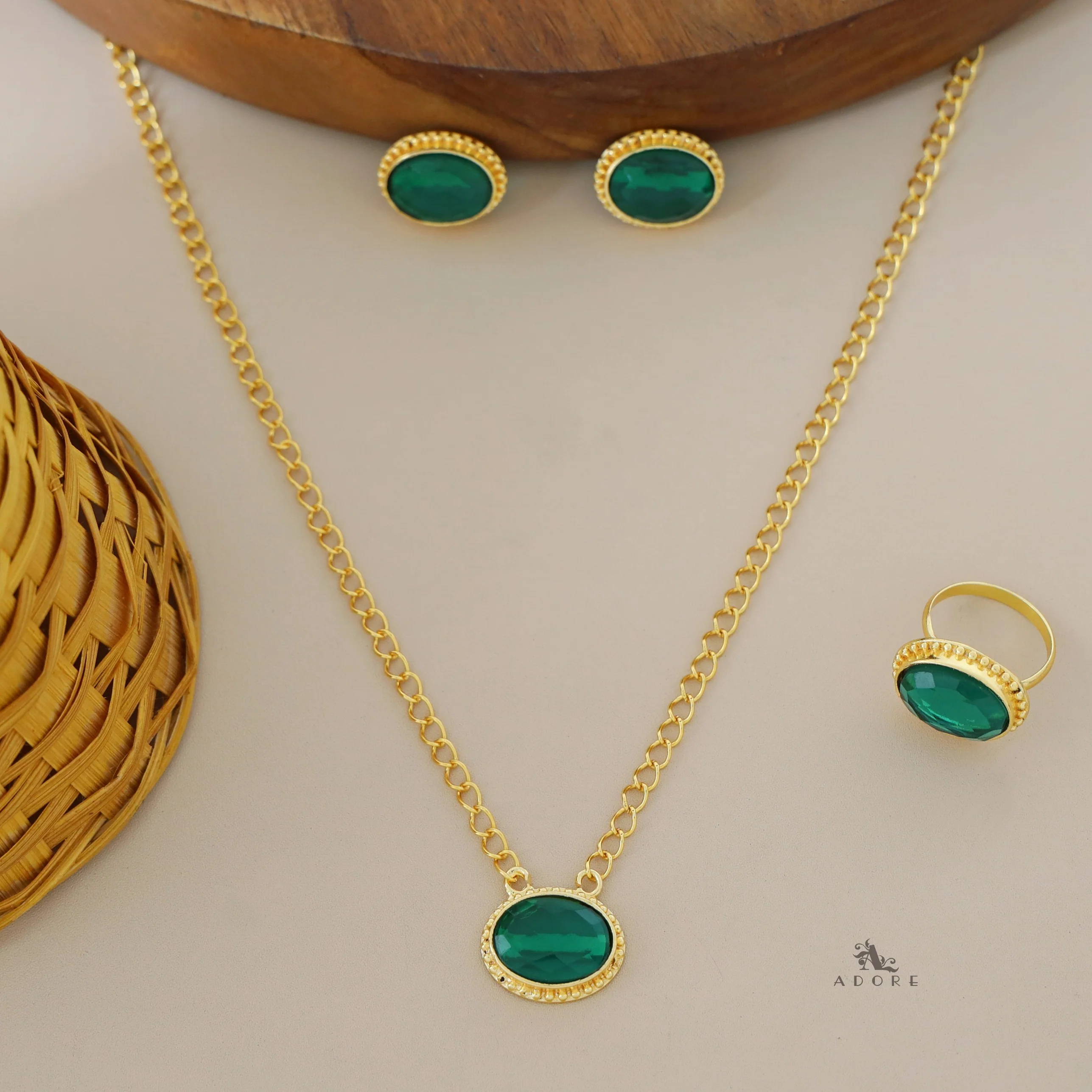 Olivia Golden Oval Glossy Combo - Image 3