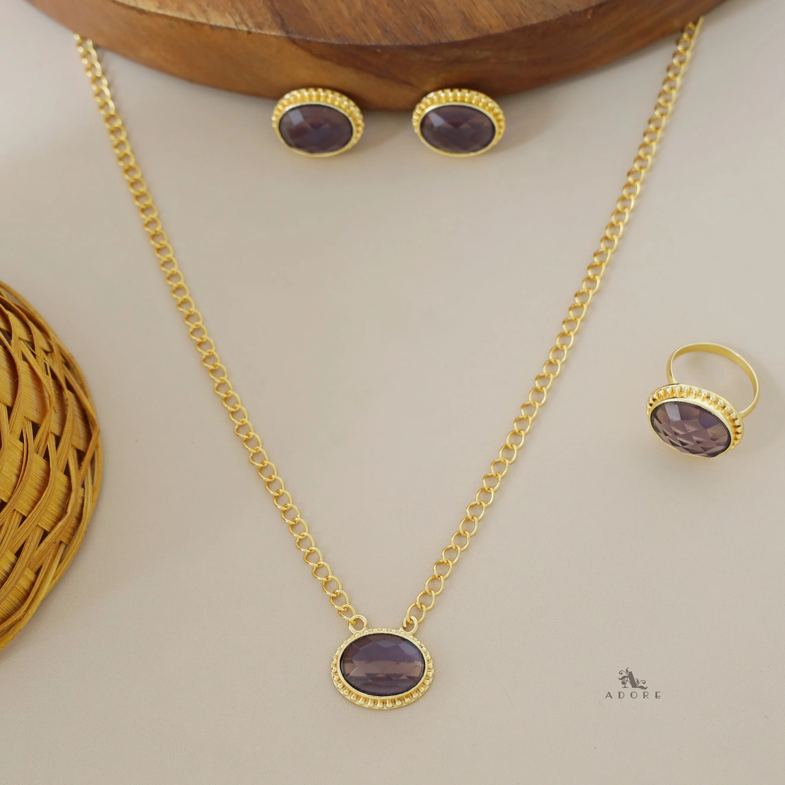 Olivia Golden Oval Glossy Combo - Image 7