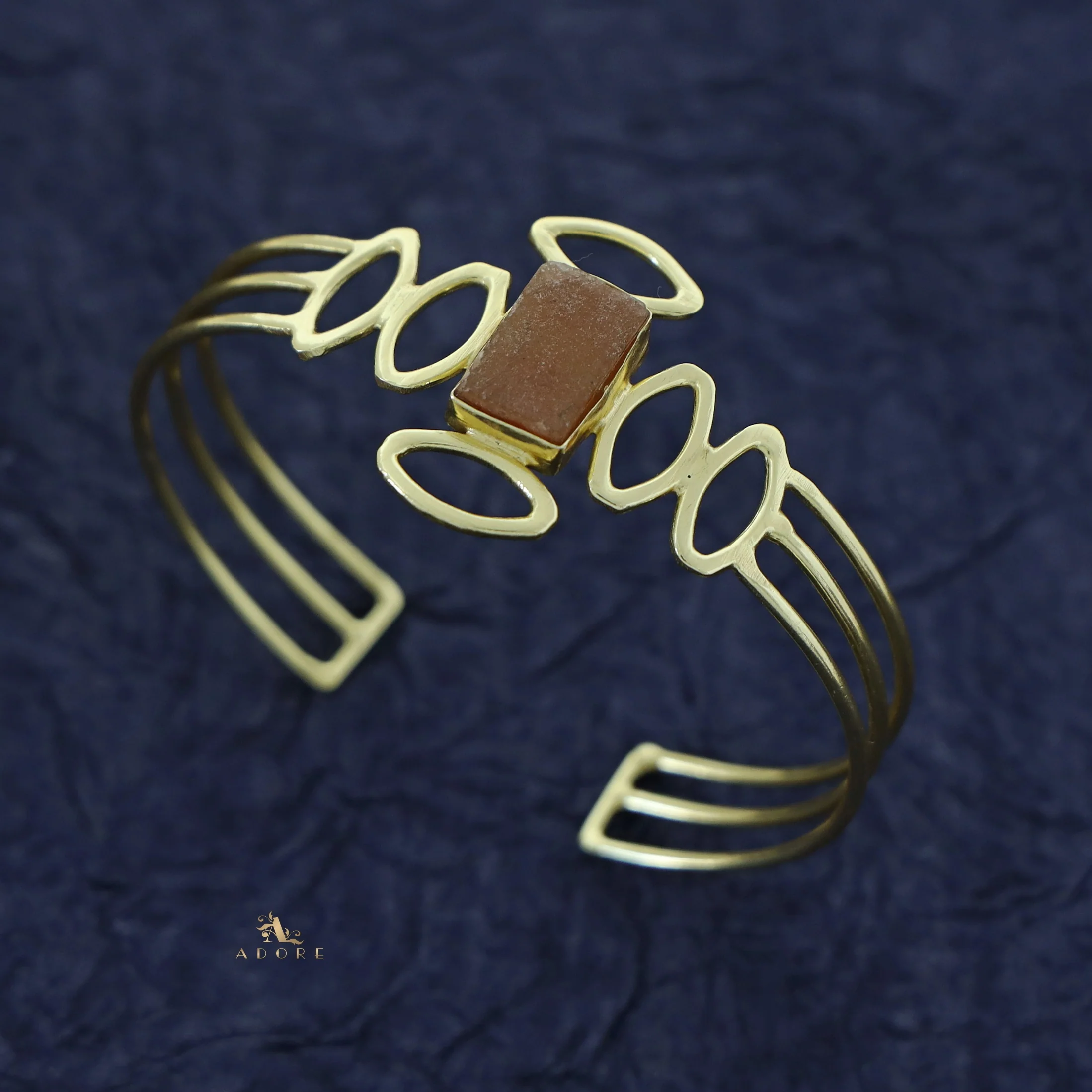 Olivia Golden Raw Stone Bangle - Image 12