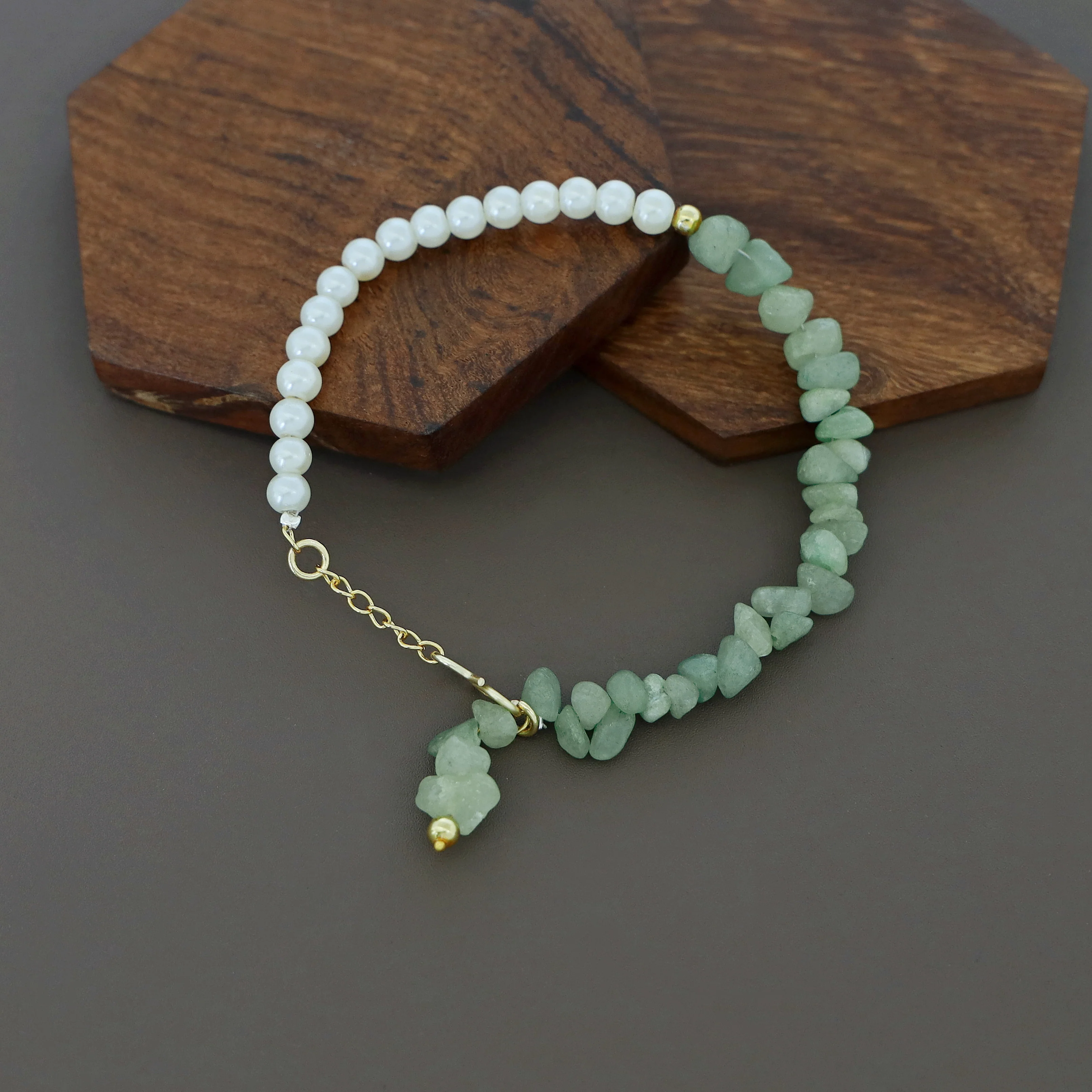Omaya Raw Stone Pearl Bracelet - Image 4