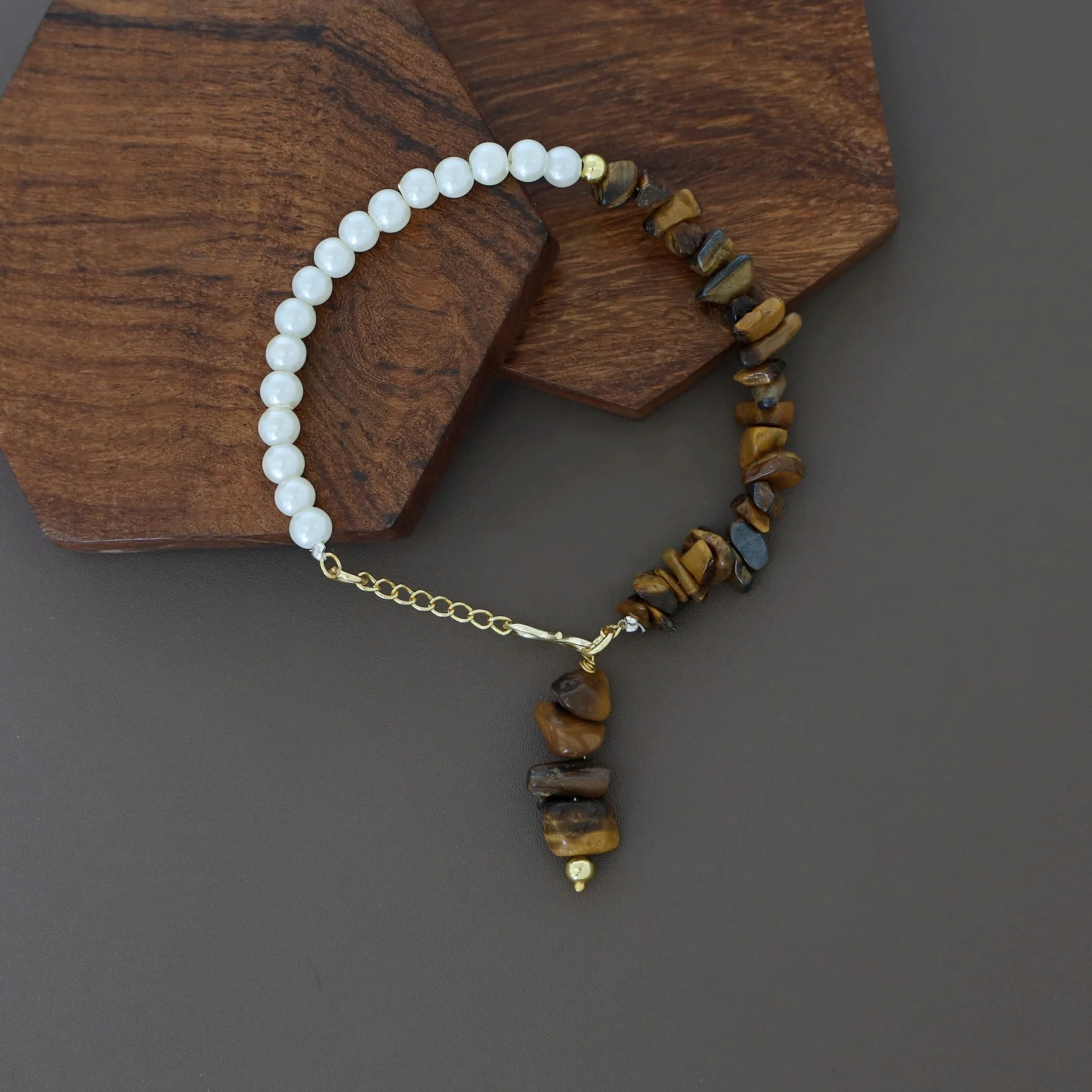 Omaya Raw Stone Pearl Bracelet - Image 5