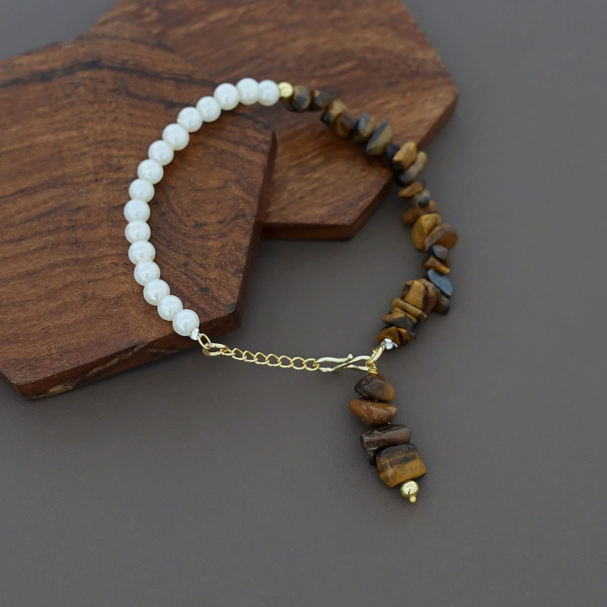 Omaya Raw Stone Pearl Bracelet - Image 6