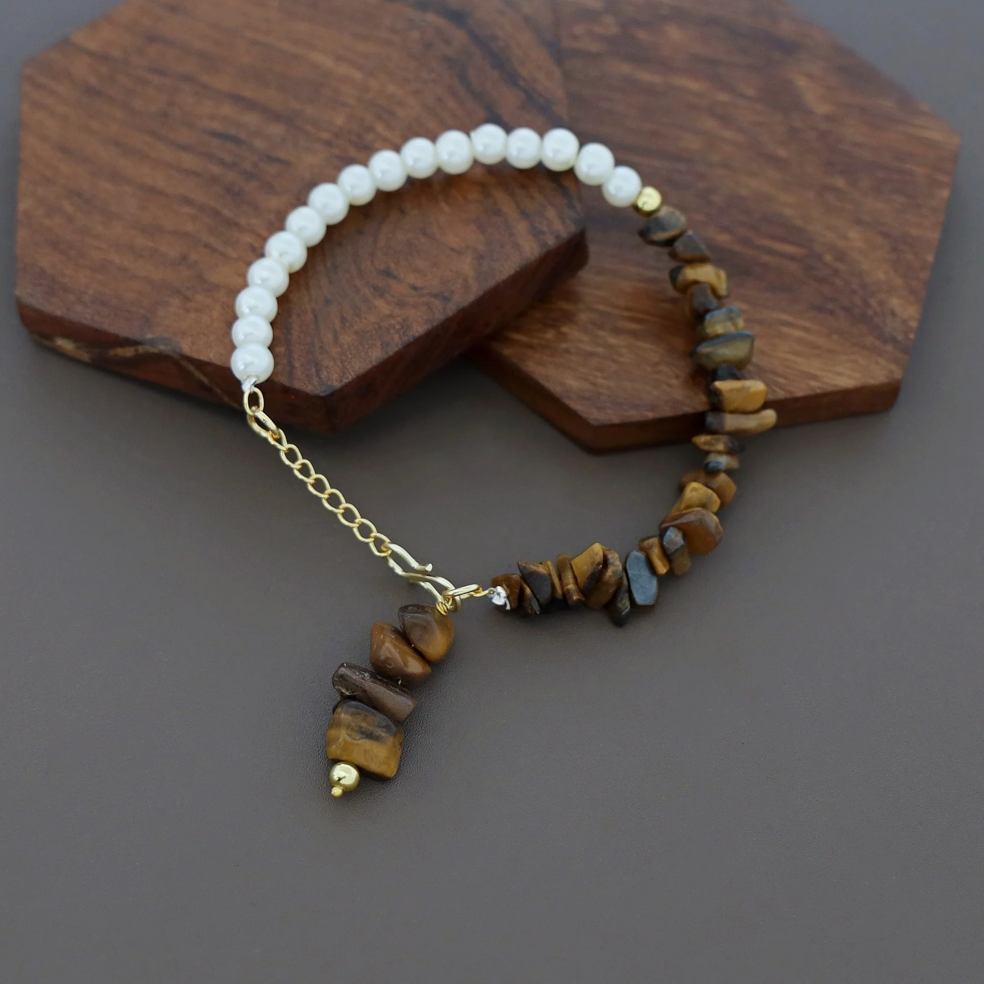 Omaya Raw Stone Pearl Bracelet - Image 7
