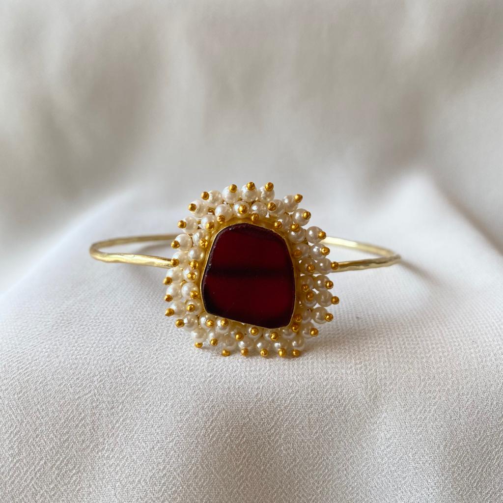 One Stone Raw Stone Bangle (Colour Options) - Image 11