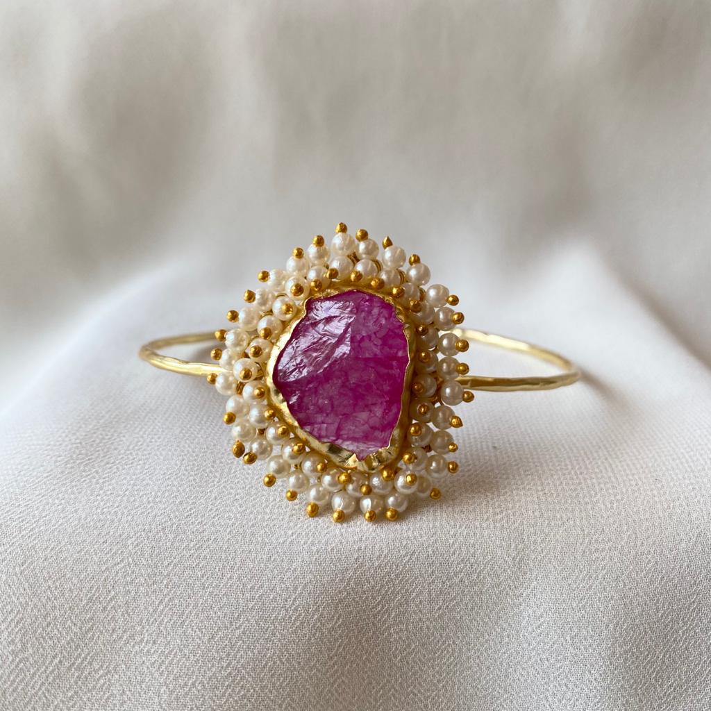 One Stone Raw Stone Bangle (Colour Options) - Image 13