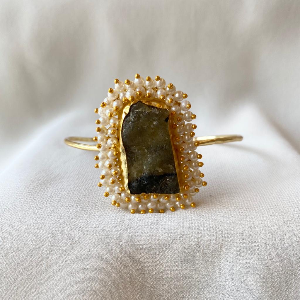 One Stone Raw Stone Bangle (Colour Options) - Image 4