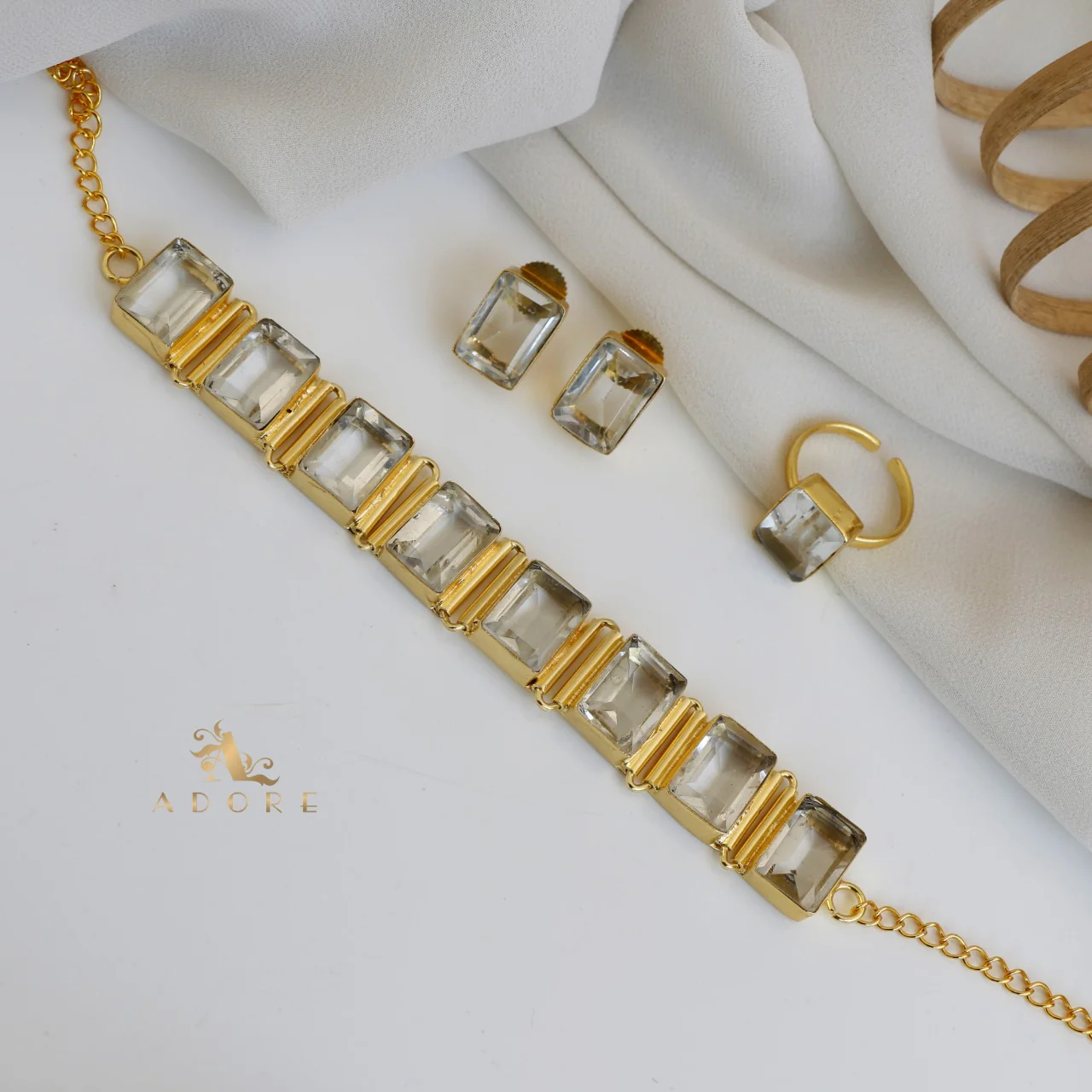 Opaline Square Choker Combo Set - Image 16