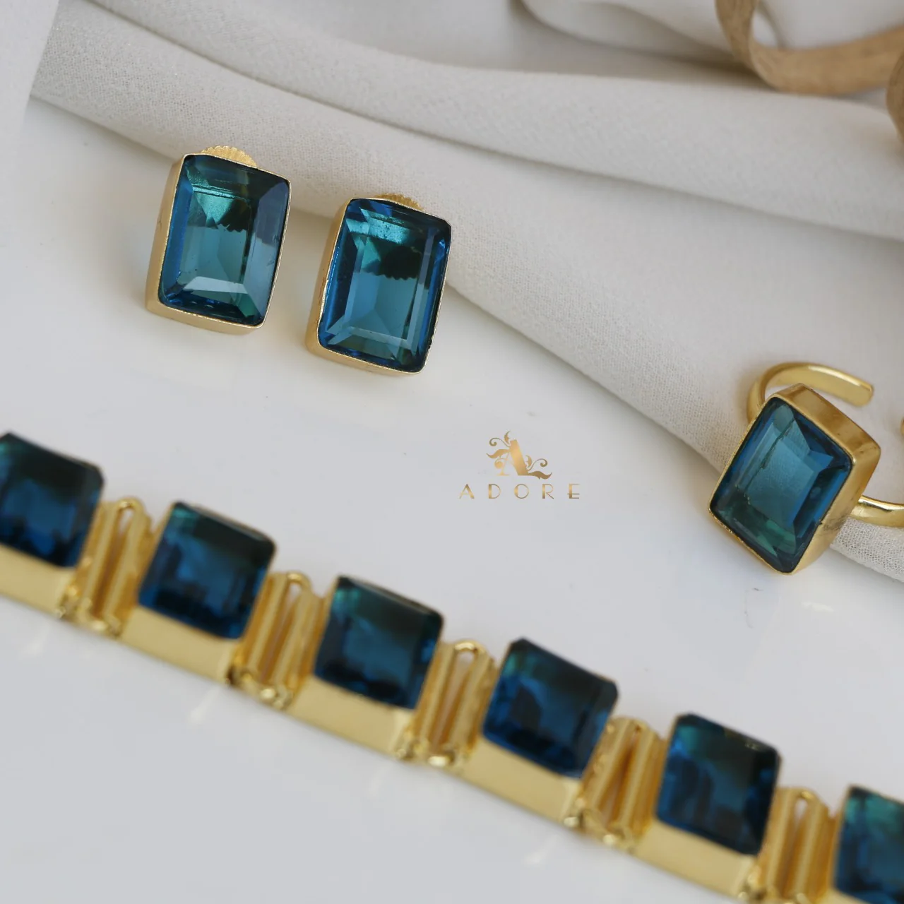 Opaline Square Choker Combo Set - Image 20