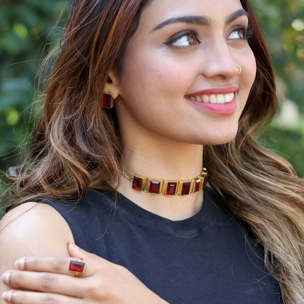 Opaline Square Choker Combo Set - Image 3