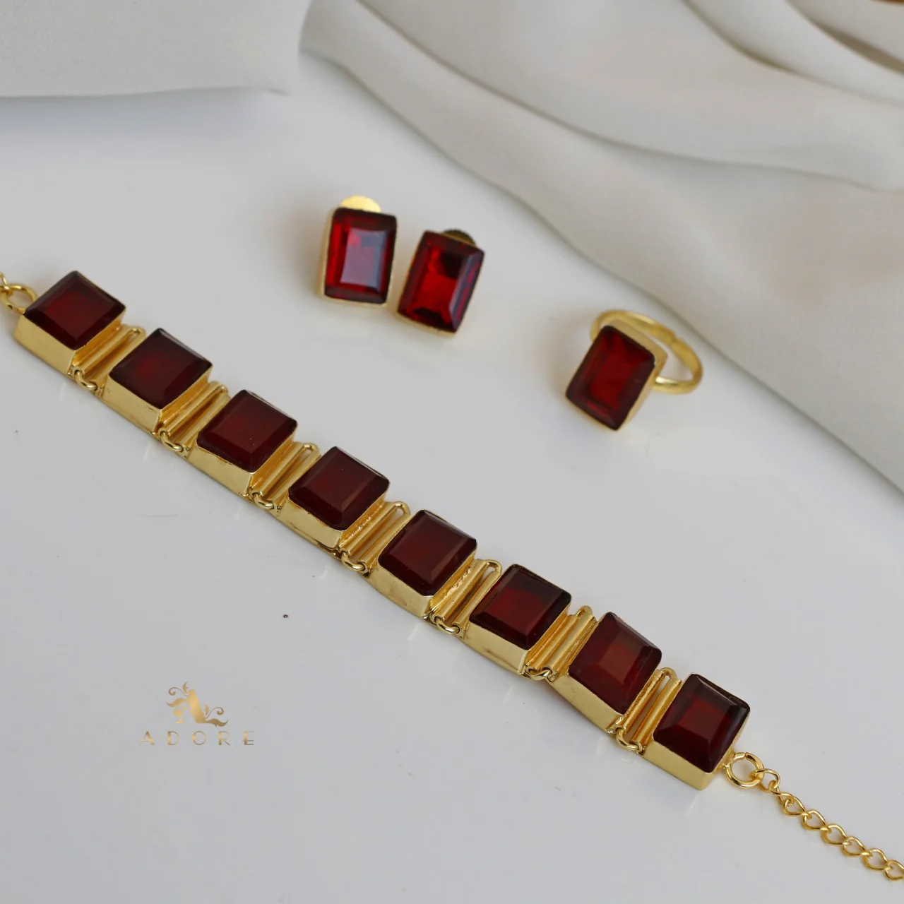 Opaline Square Choker Combo Set - Image 32