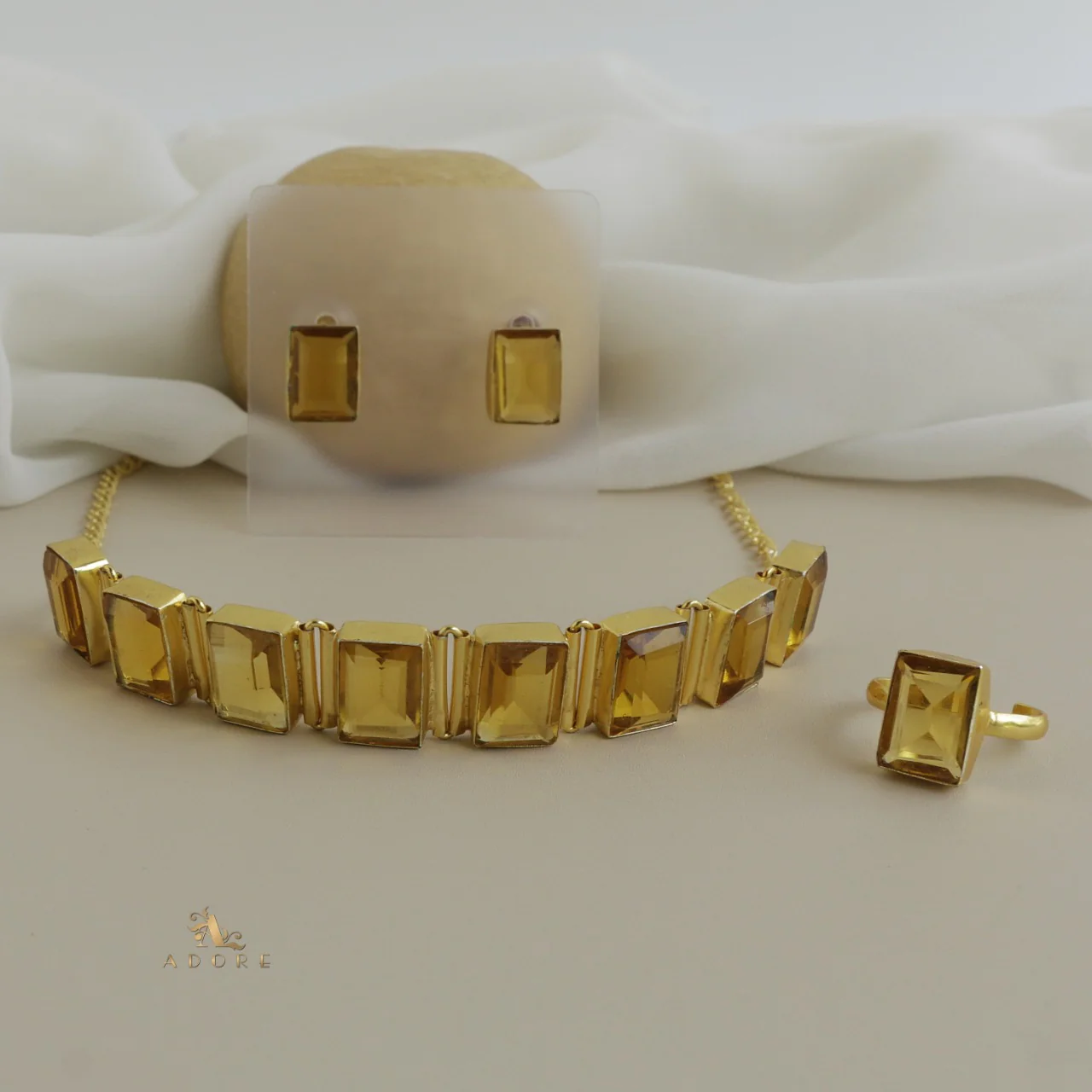 Opaline Square Choker Combo Set - Image 38