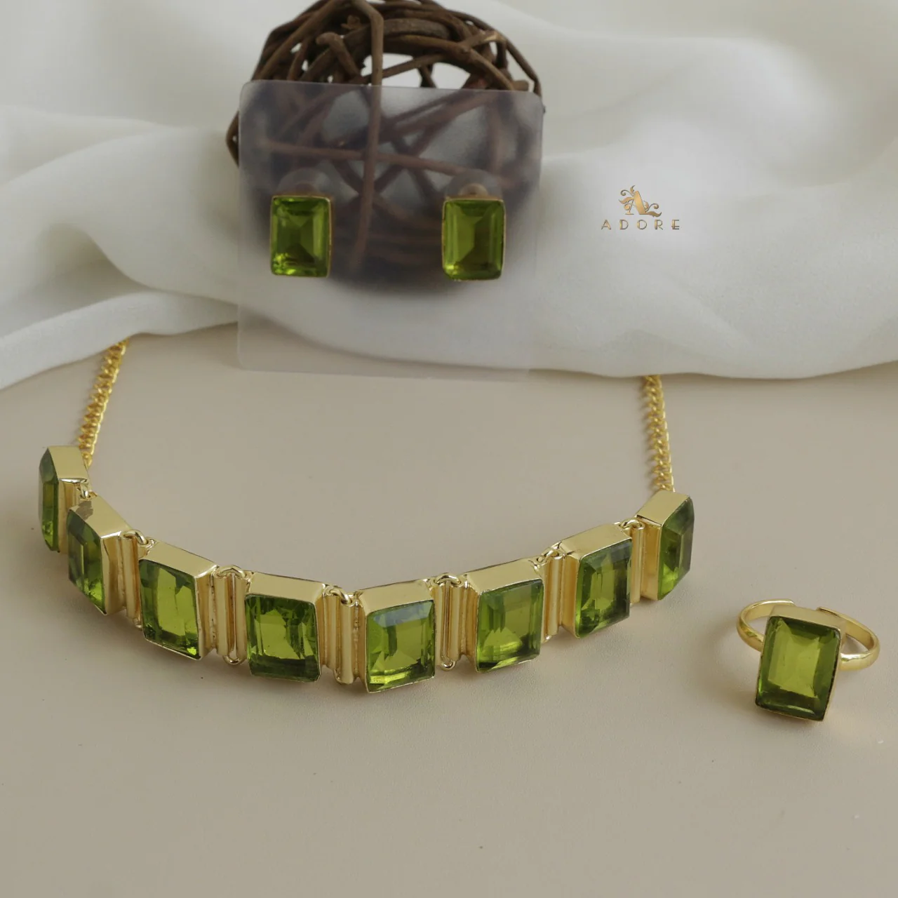 Opaline Square Choker Combo Set - Image 39