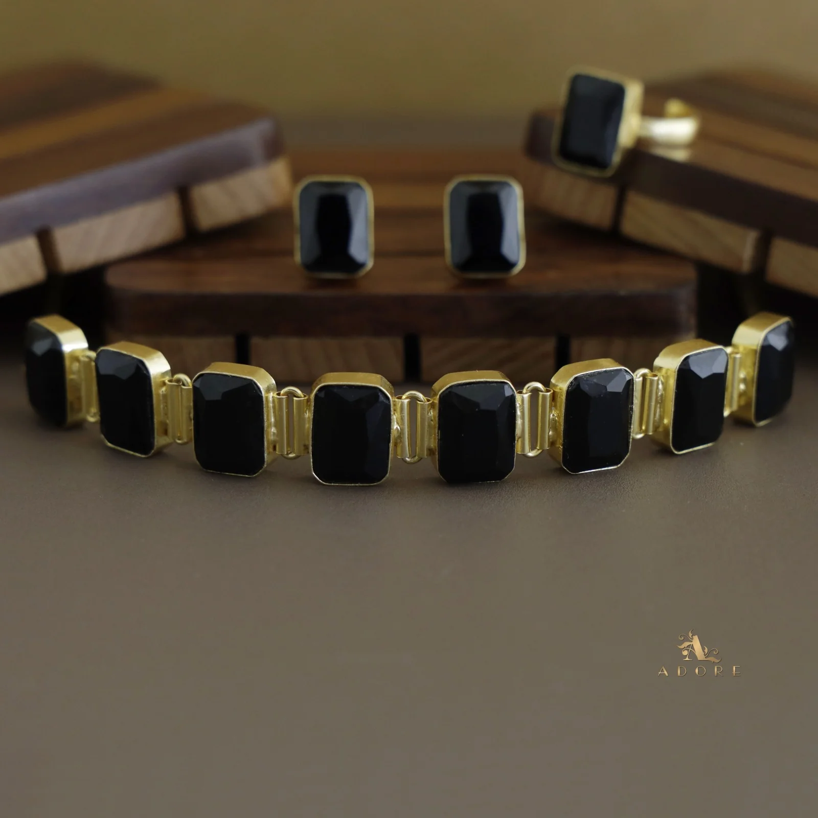 Opaline Square Choker Combo Set - Image 4