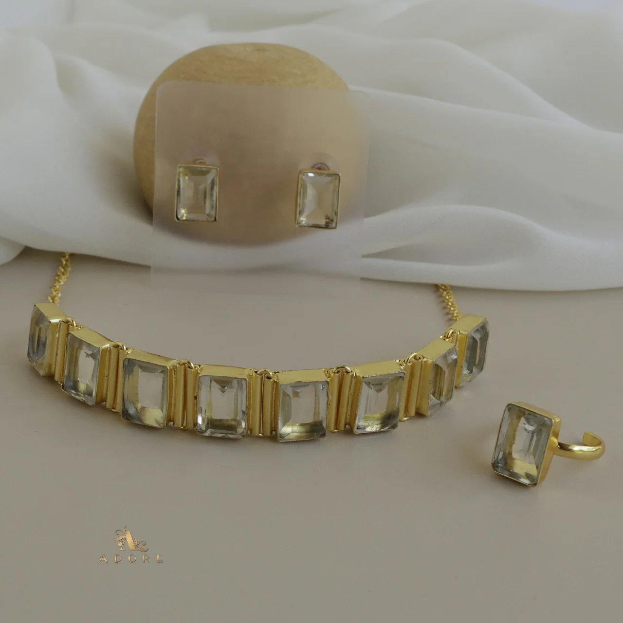 Opaline Square Choker Combo Set - Image 40