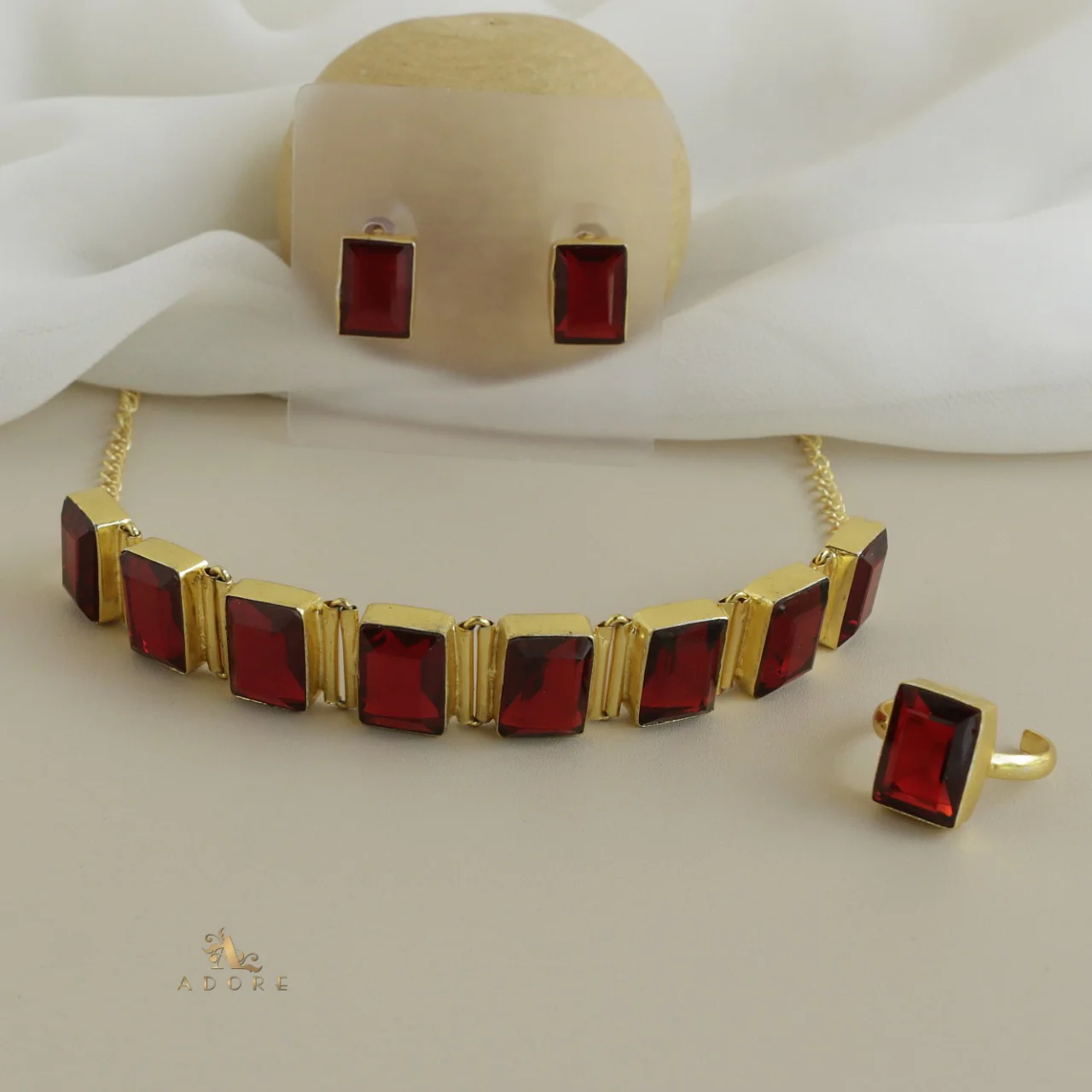 Opaline Square Choker Combo Set - Image 41