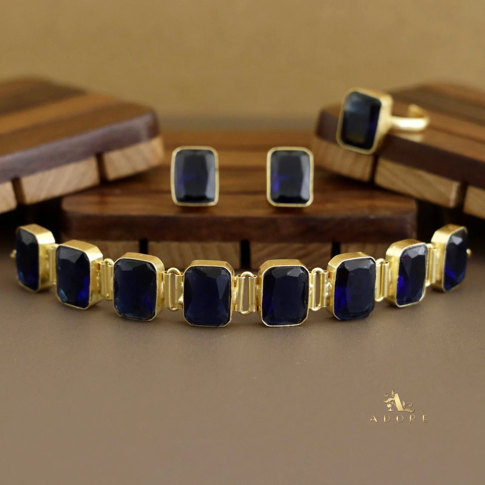 Opaline Square Choker Combo Set - Image 5