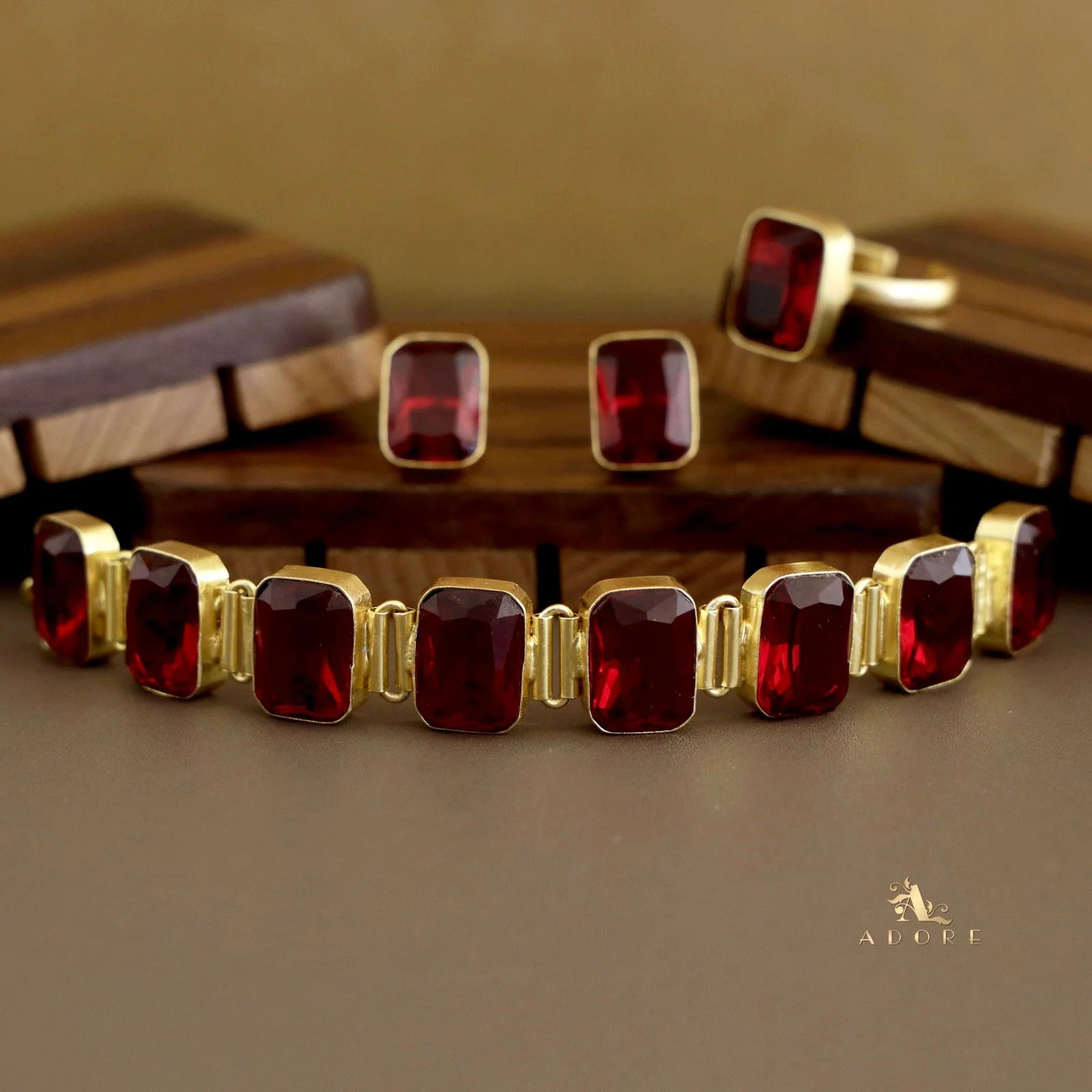 Opaline Square Choker Combo Set - Image 8