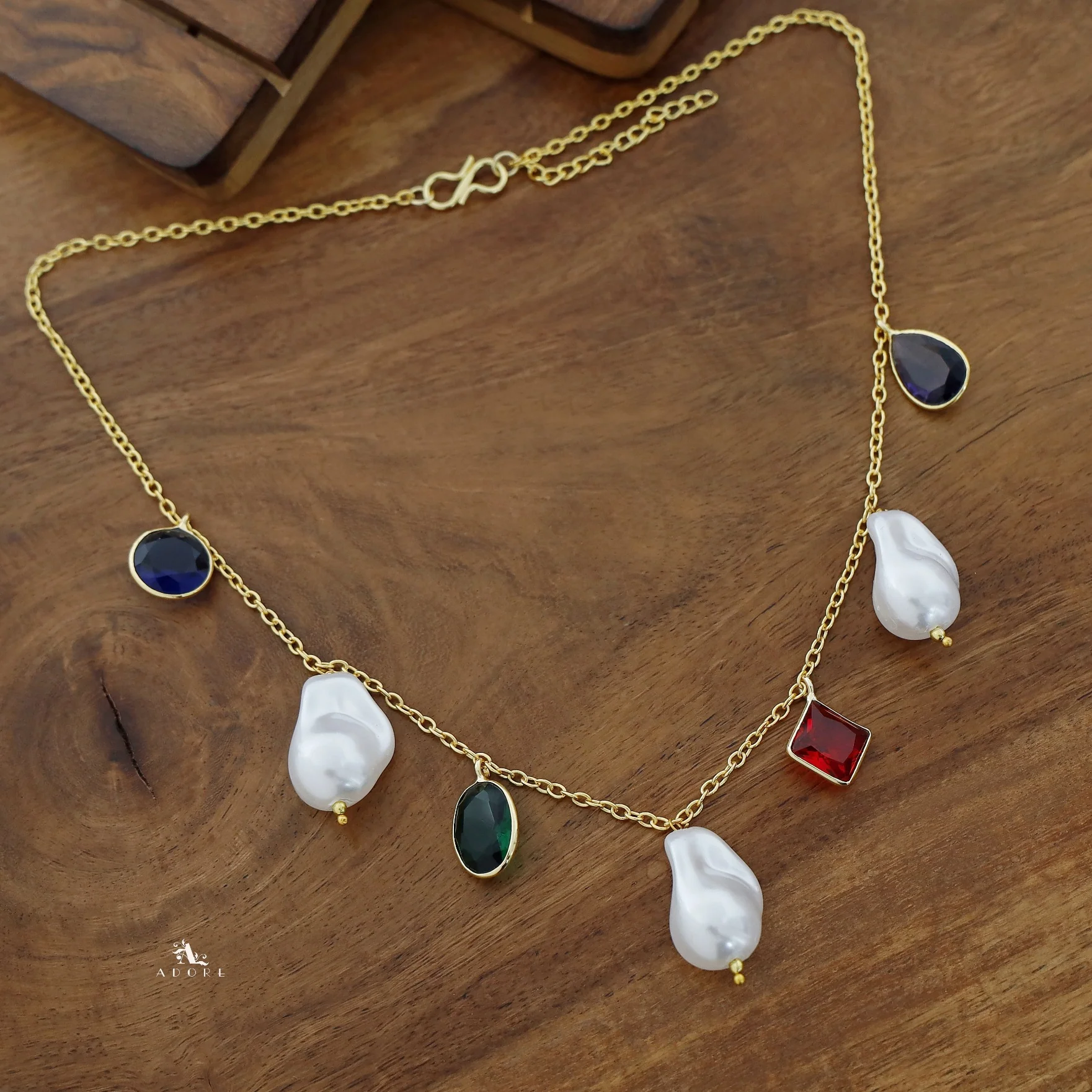 Multicolour Ameya Glossy Baroque Neckpiece - Image 4