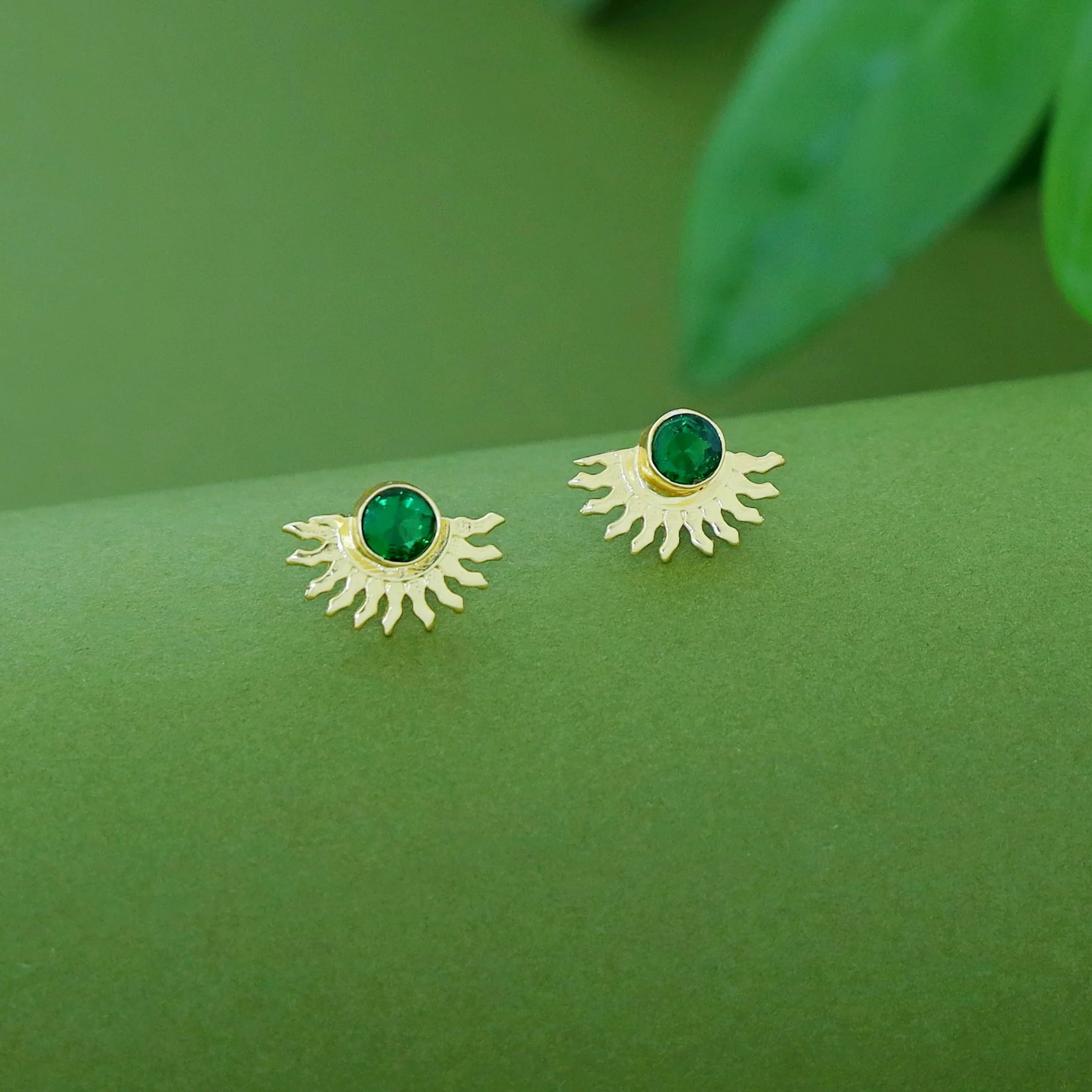 Padmini Half Sun Glossy Earring - Image 2