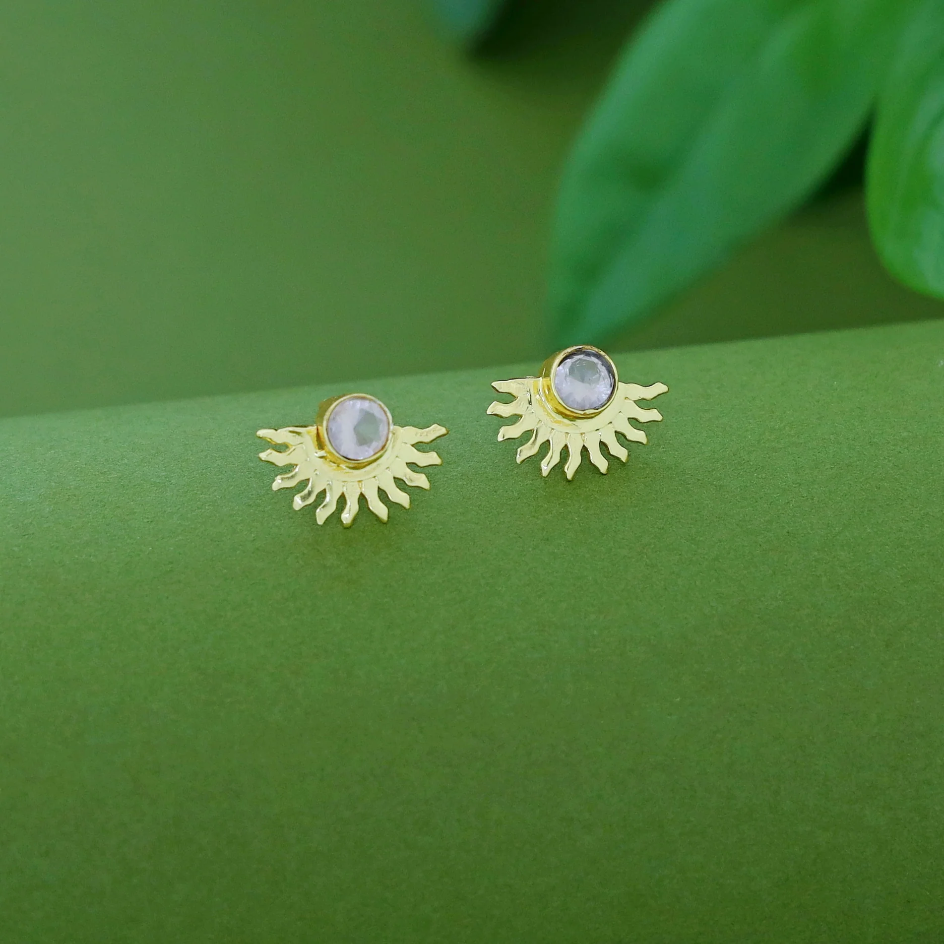 Padmini Half Sun Glossy Earring - Image 5