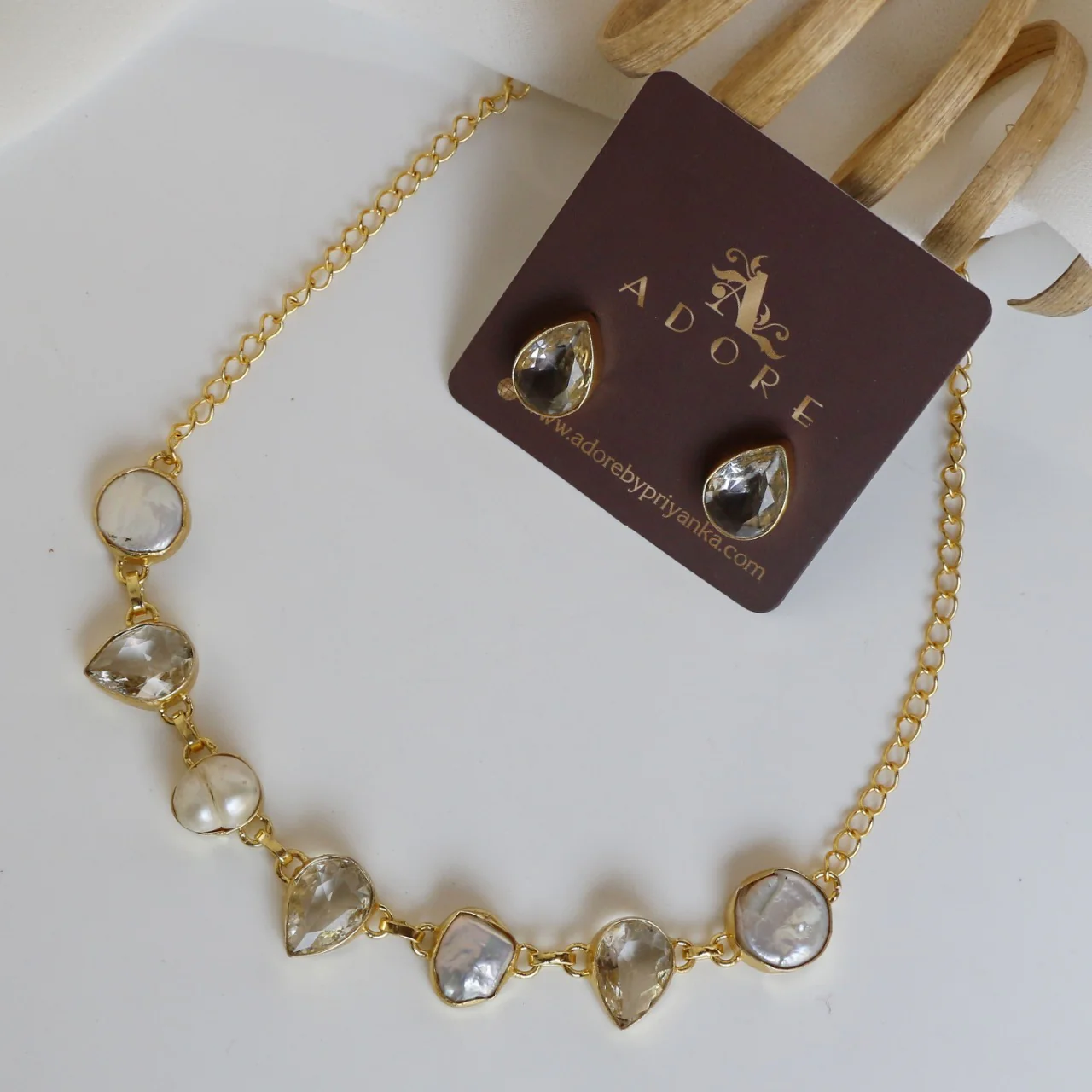 Papillon Baroque Neckpiece With Earring - Image 12
