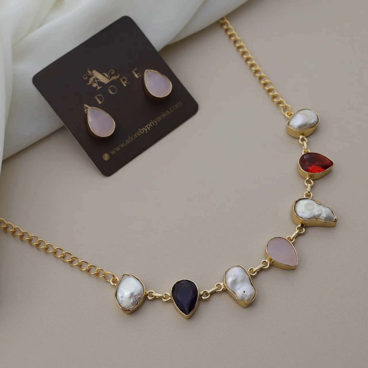 Papillon Baroque Neckpiece With Earring - Image 14