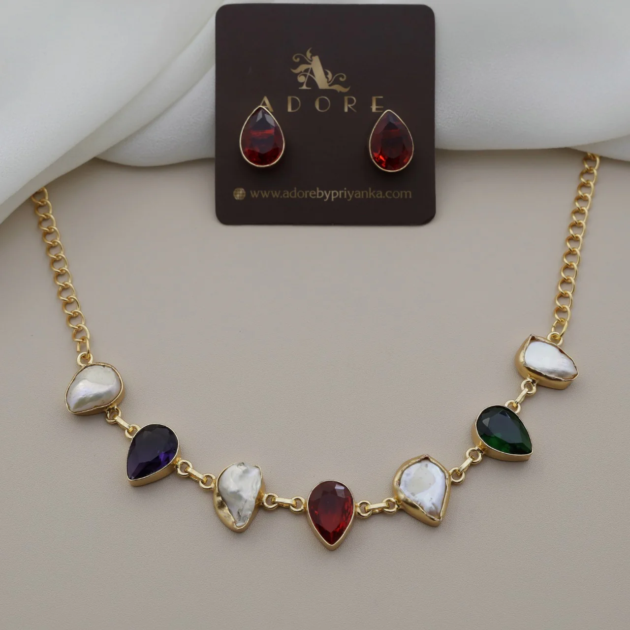 Papillon Baroque Neckpiece With Earring - Image 15