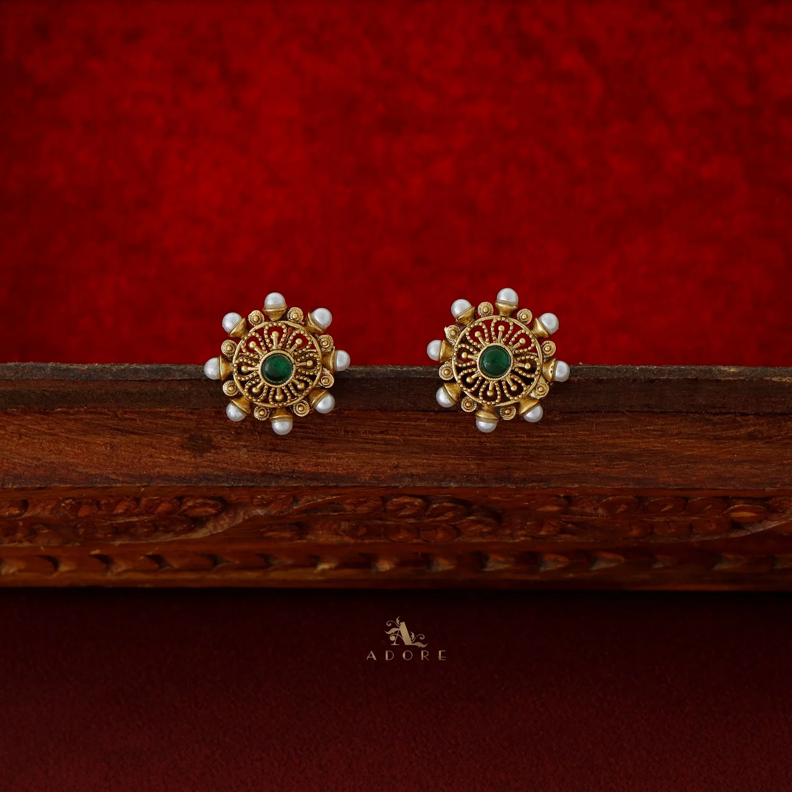 Pearl Floral Maheera Choker with Stud - Image 8