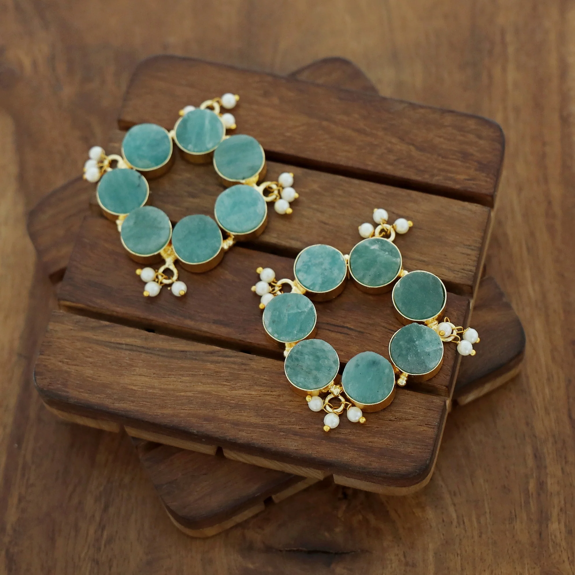 Pearly Odeliya Raw Stone Chakra Earring - Image 15