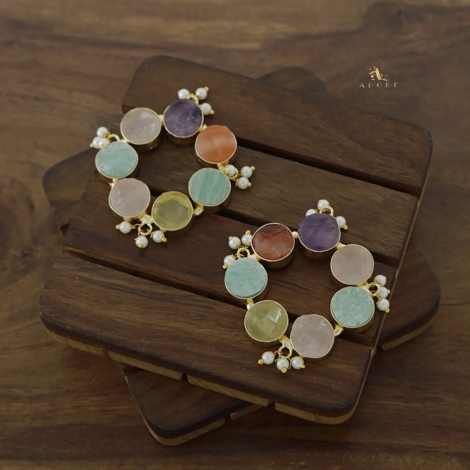 Pearly Odeliya Raw Stone Chakra Earring - Image 17