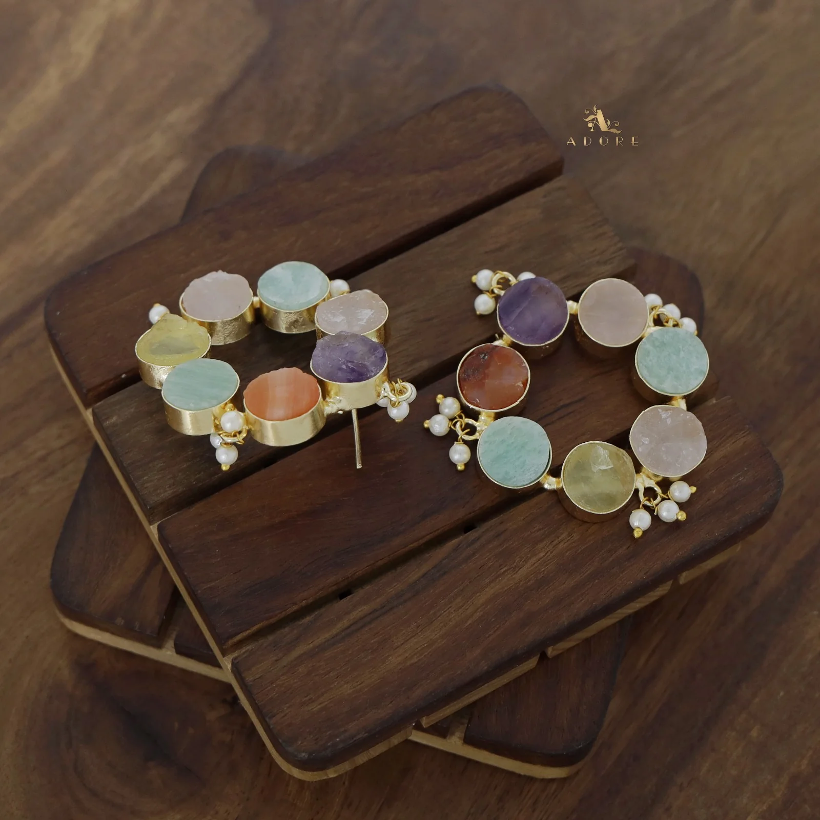 Pearly Odeliya Raw Stone Chakra Earring - Image 18