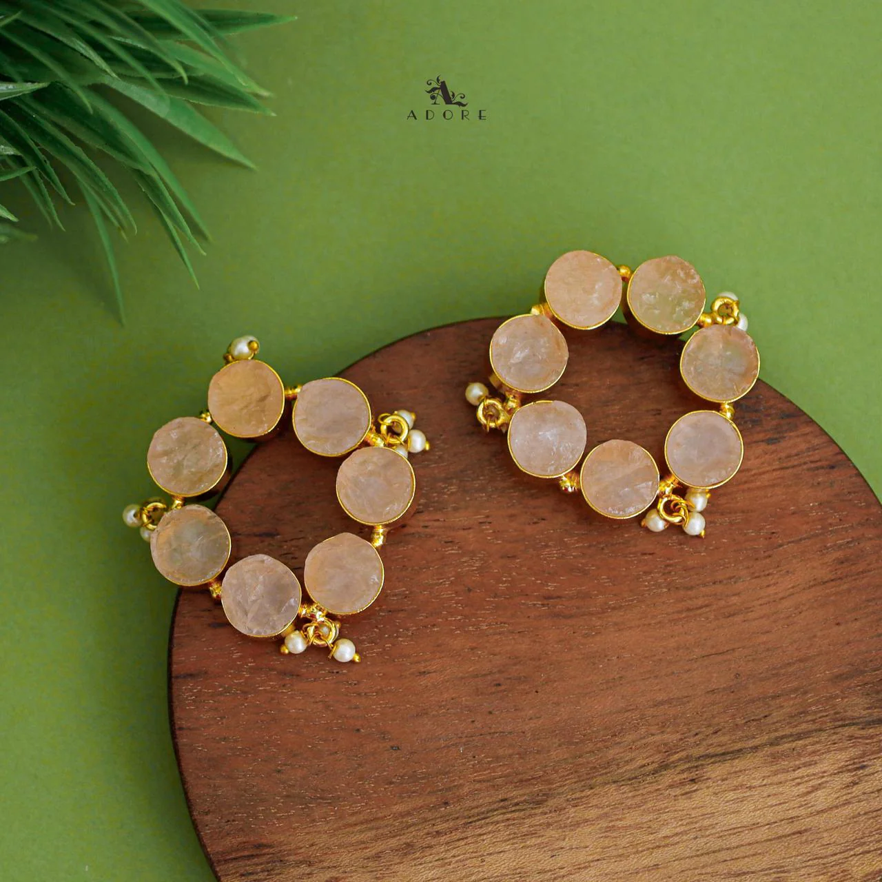 Pearly Odeliya Raw Stone Chakra Earring - Image 4