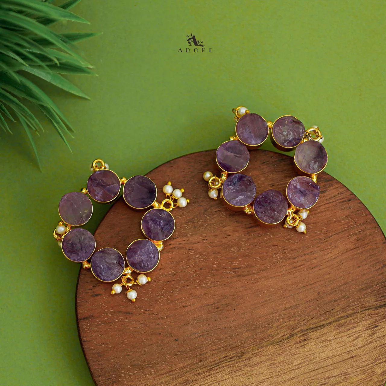 Pearly Odeliya Raw Stone Chakra Earring - Image 8