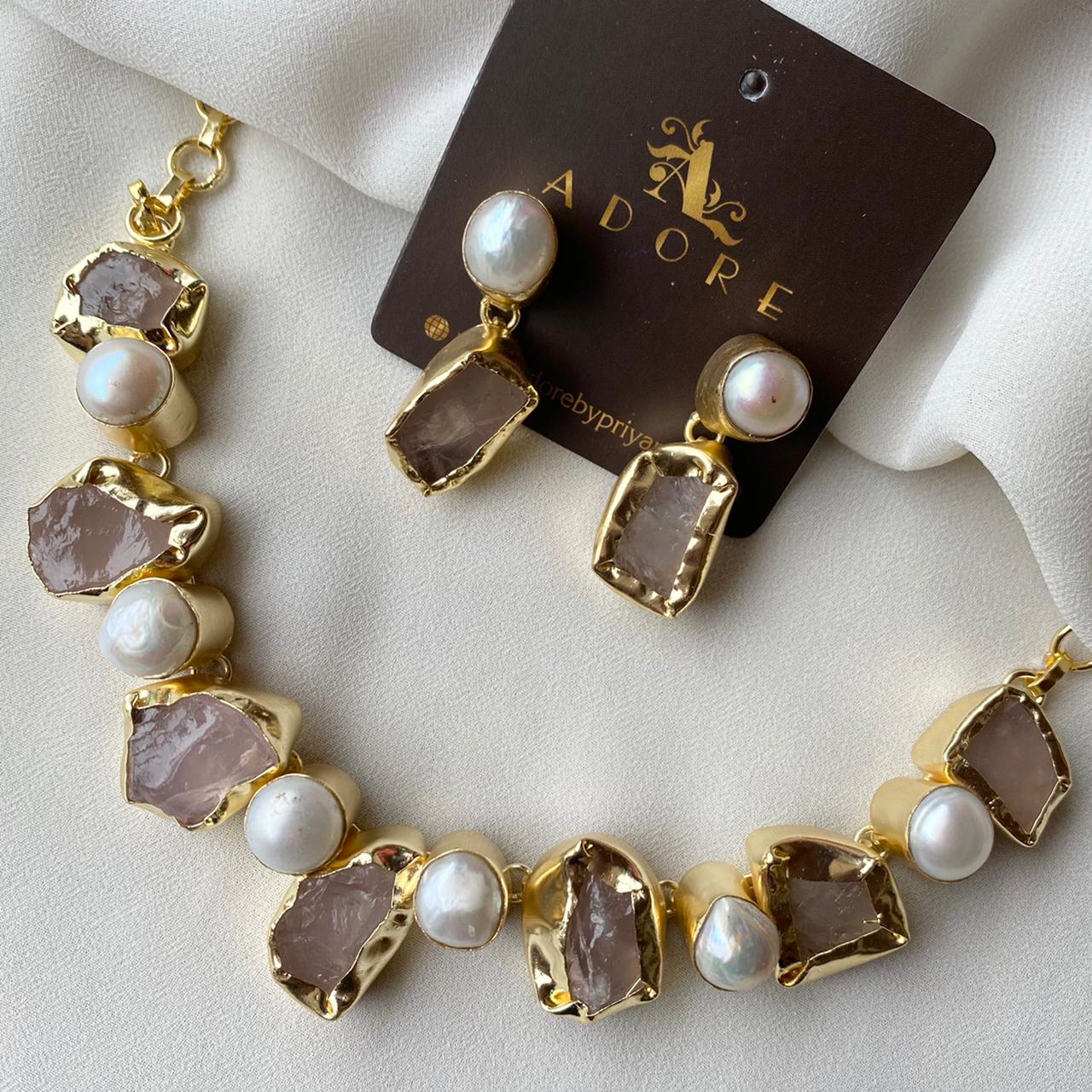 Pegasus Rugged Stone Neckpiece With Earring - Image 19
