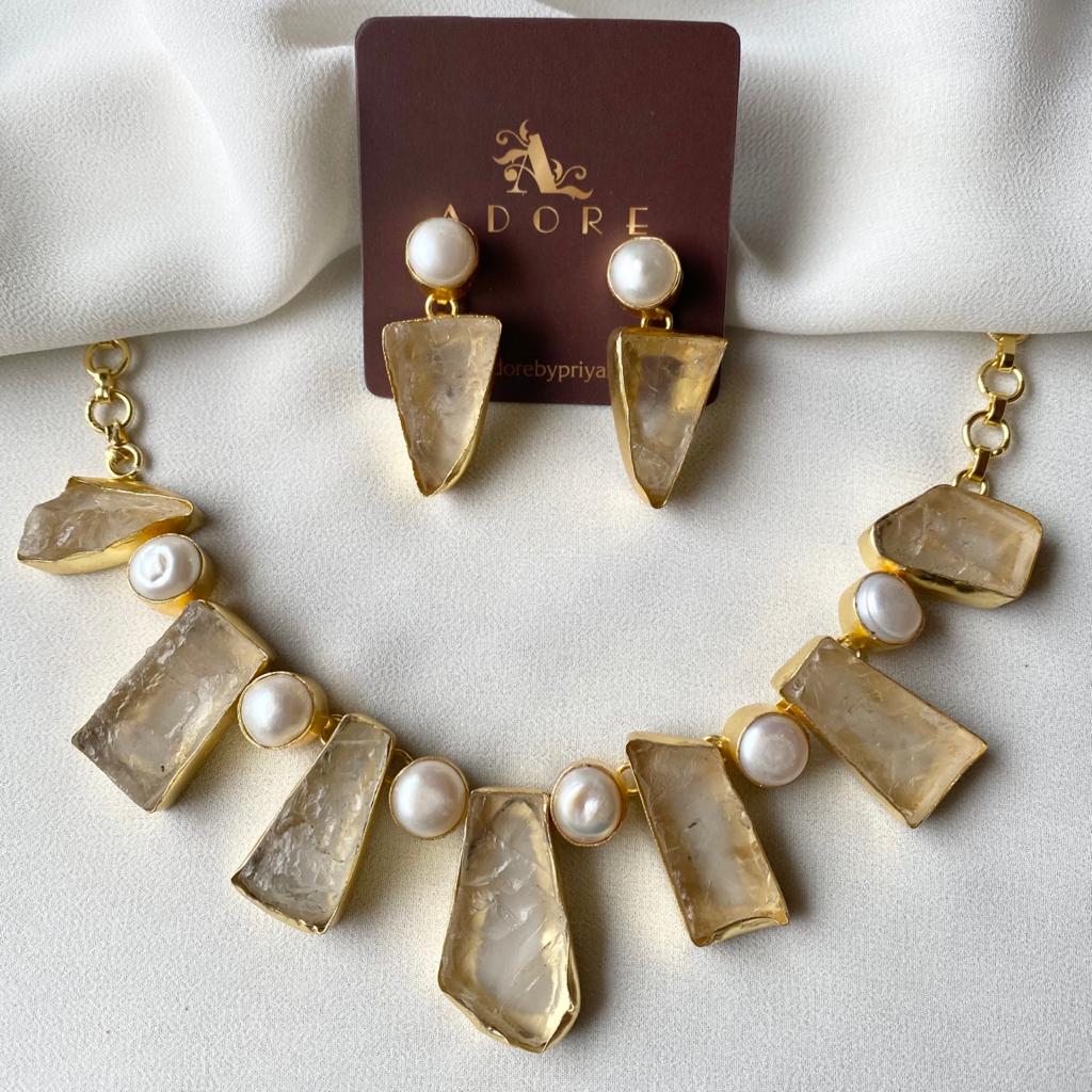 Pegasus Rugged Stone Neckpiece With Earring - Image 21