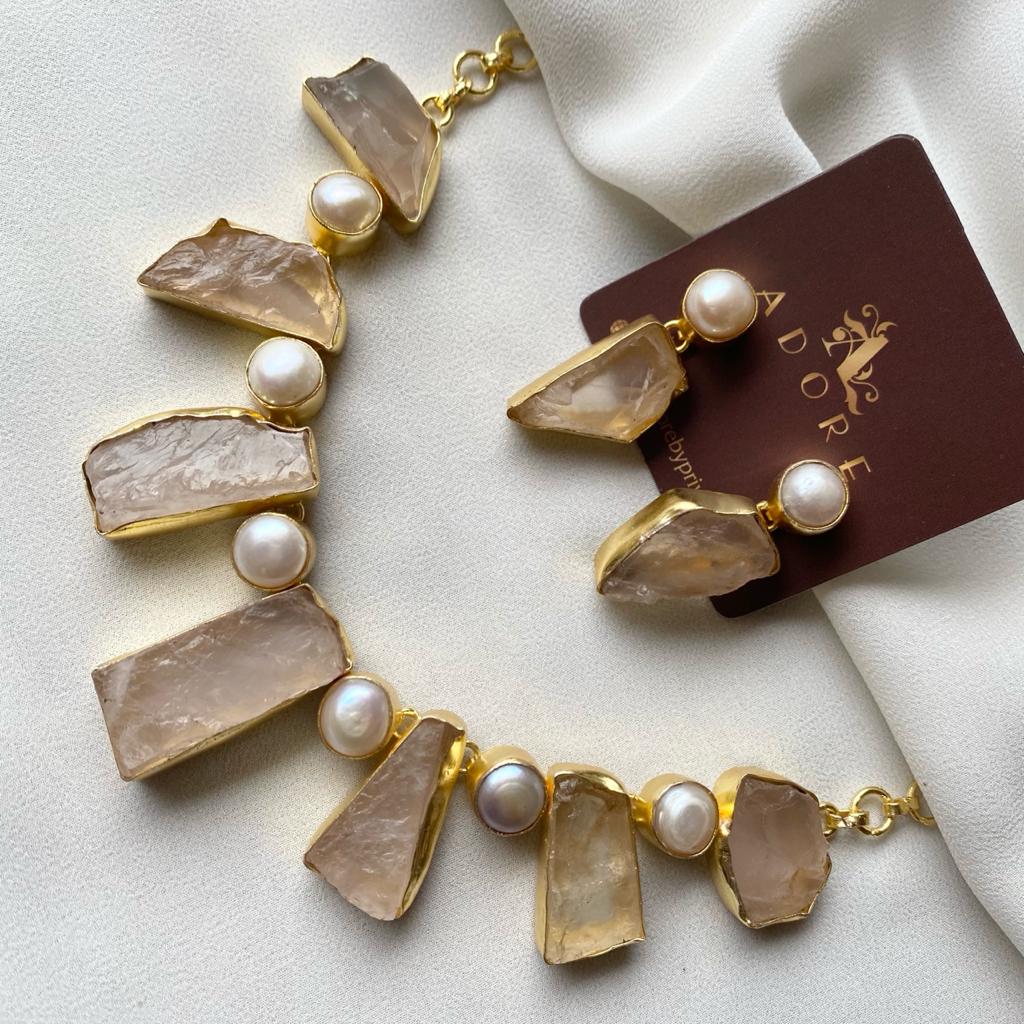 Pegasus Rugged Stone Neckpiece With Earring - Image 22