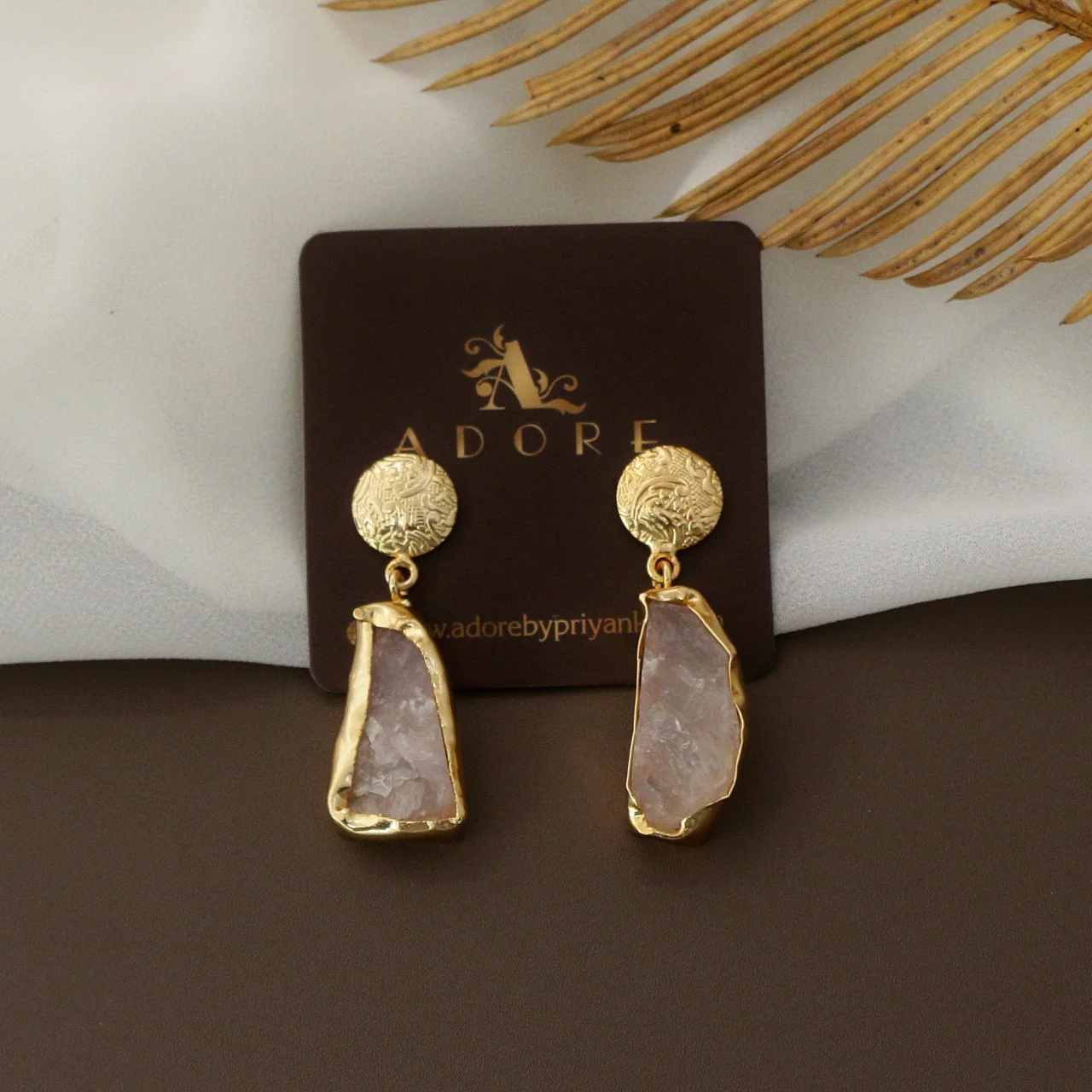 Piera Raw Stone Neckpiece With Earring - Image 18