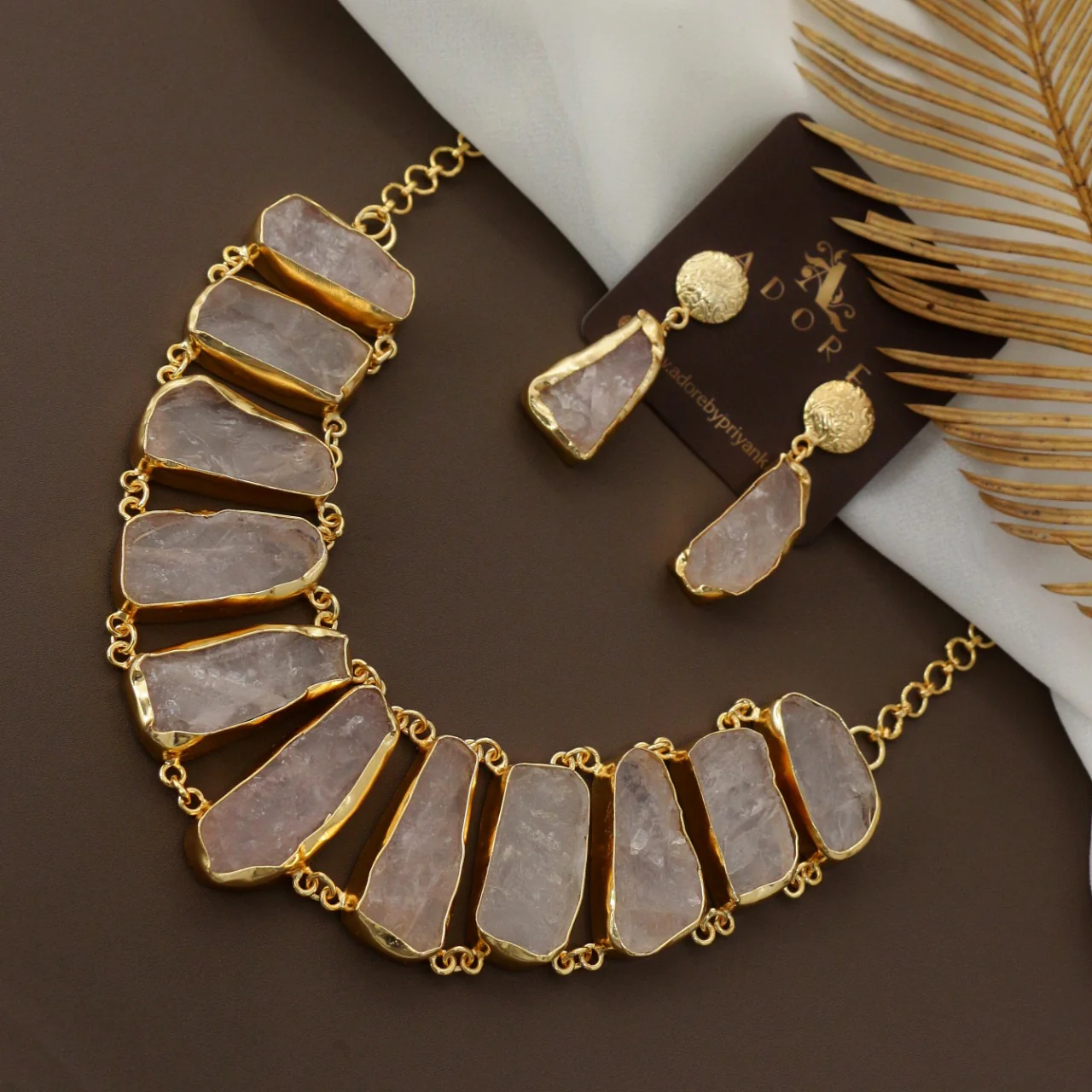 Piera Raw Stone Neckpiece With Earring - Image 19