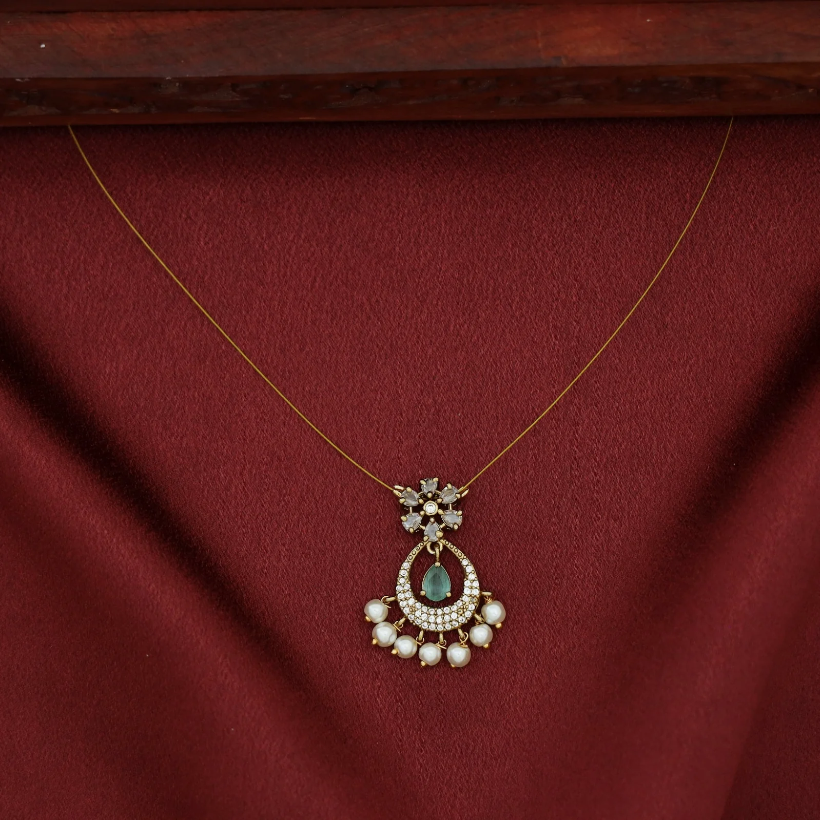 Pooja Flower Pearl String Neckpiece - Image 4