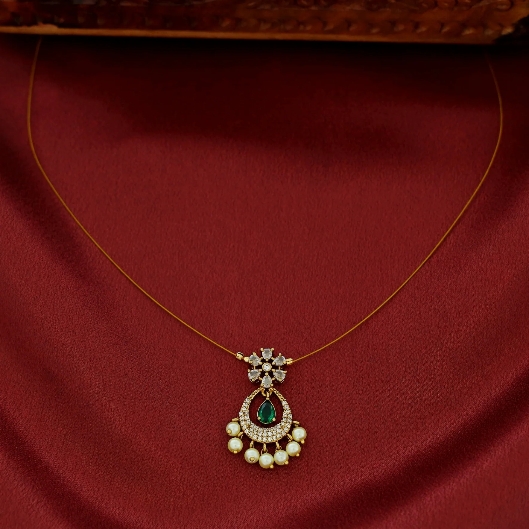Pooja Flower Pearl String Neckpiece - Image 6