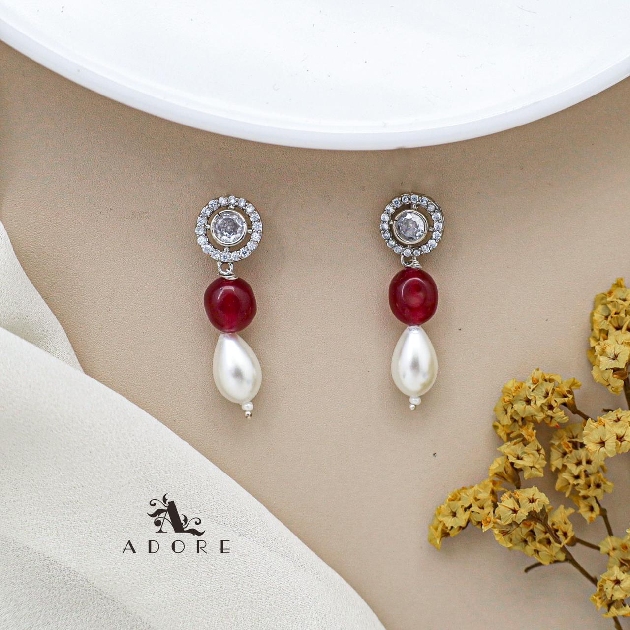 Prayati Pearl Long Neckpiece With Earring - Image 4