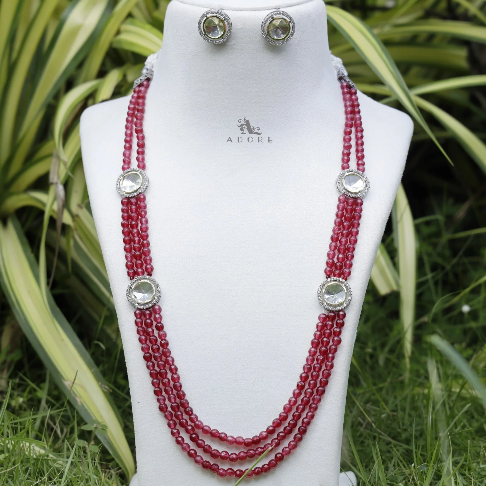 Prekshaa Polki Kundan Neckpiece With Earring - Image 2