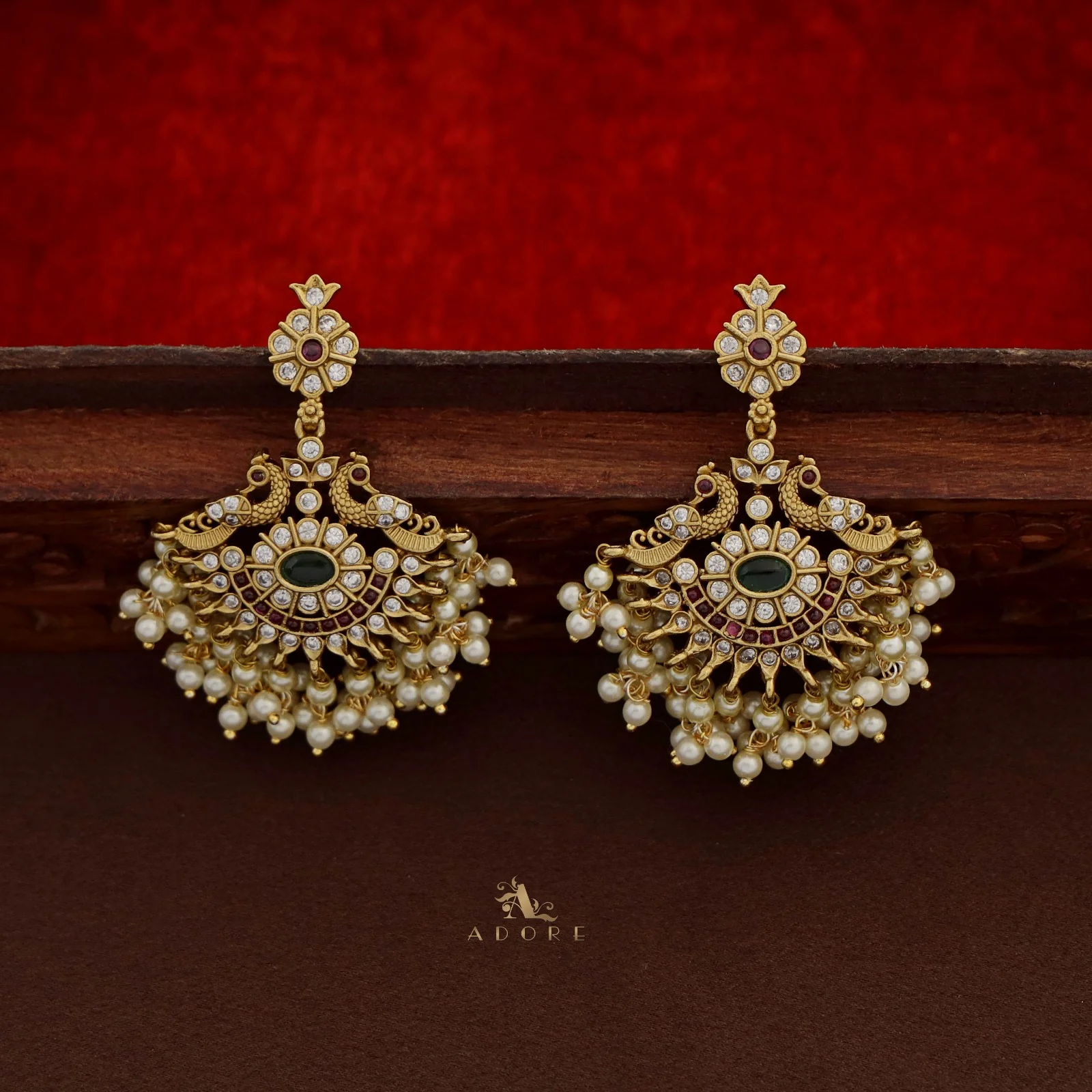 Premium Bridal Nithiksha Long Haram With Earring - Image 6