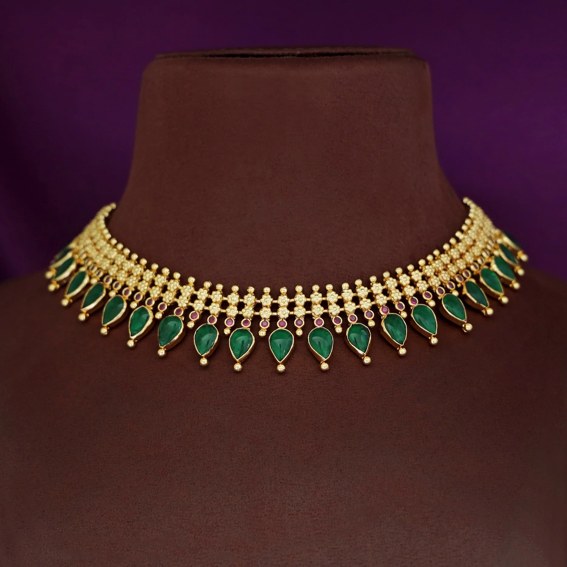 Premium Rashmika Drop Neckpiece - Image 3