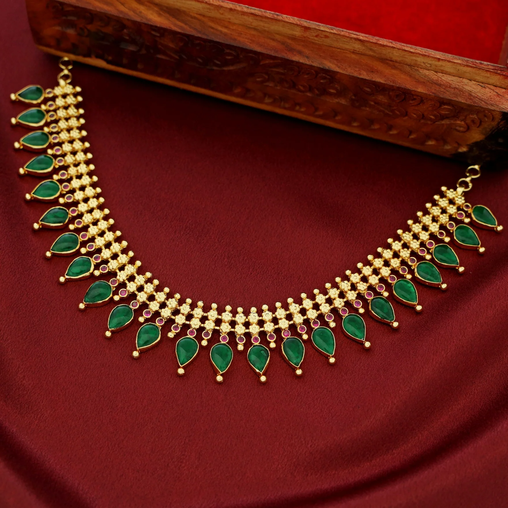 Premium Rashmika Drop Neckpiece - Image 4