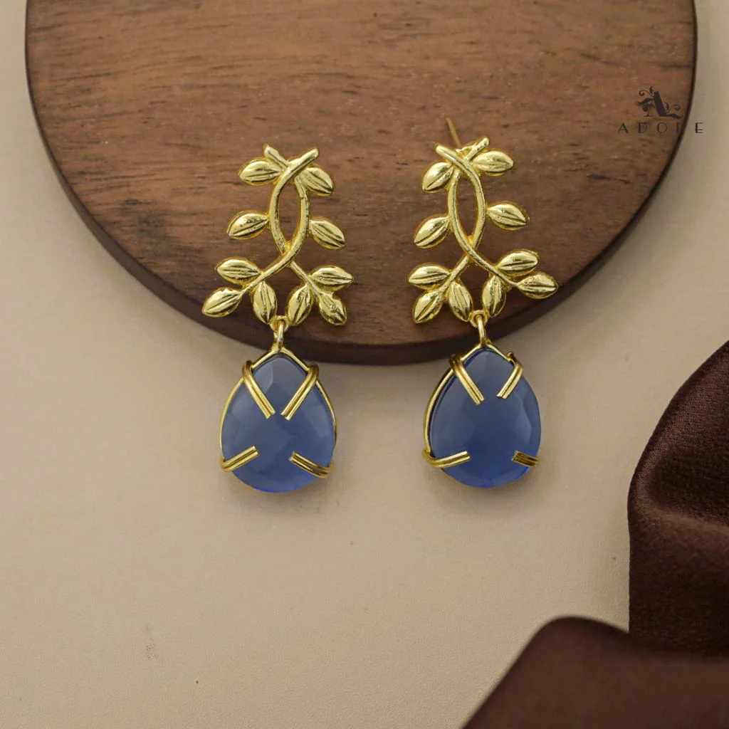 Premium Stone Leaf Claw Earrings - Image 7