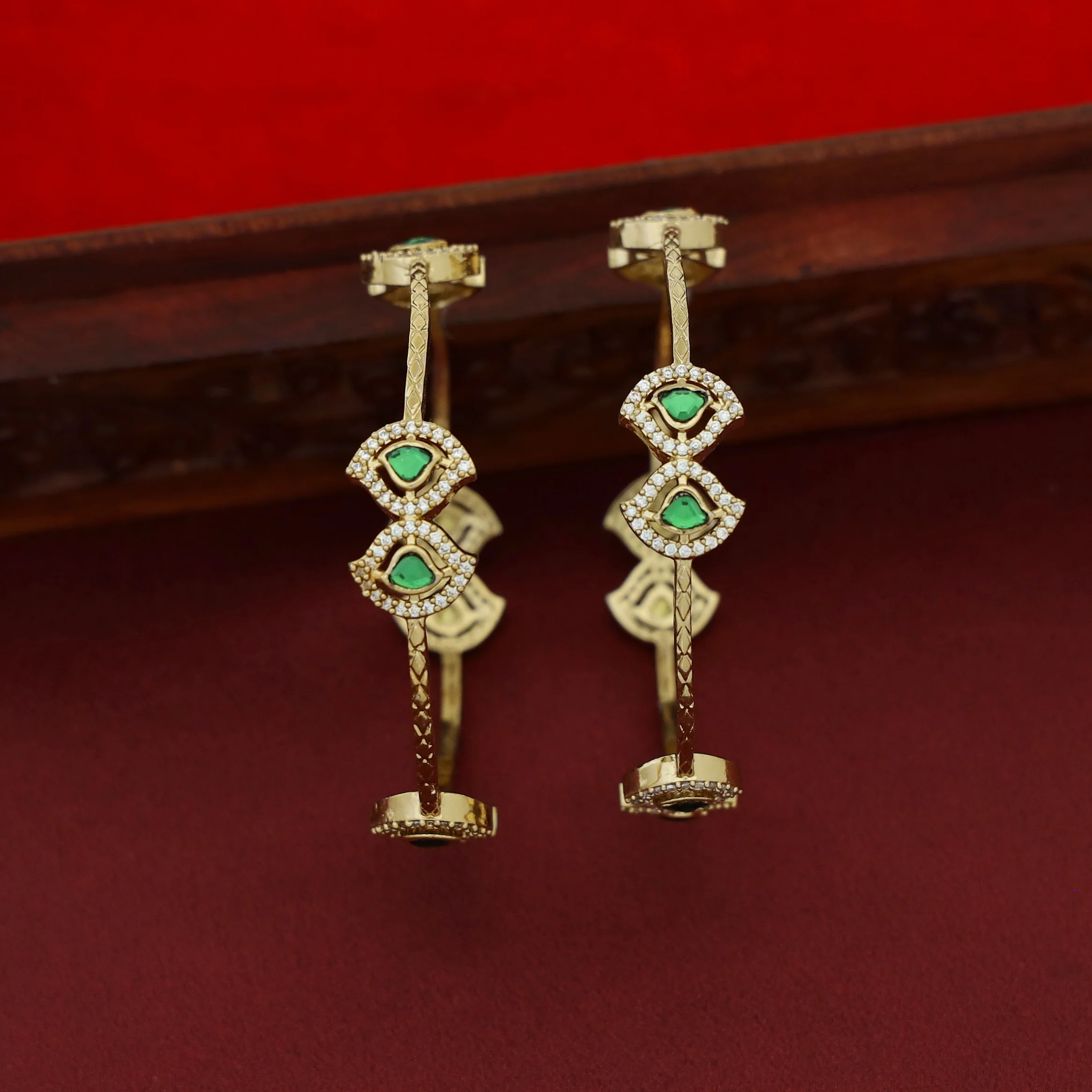 Rachika AD Stone Bangle (Set Of 2) - Image 11