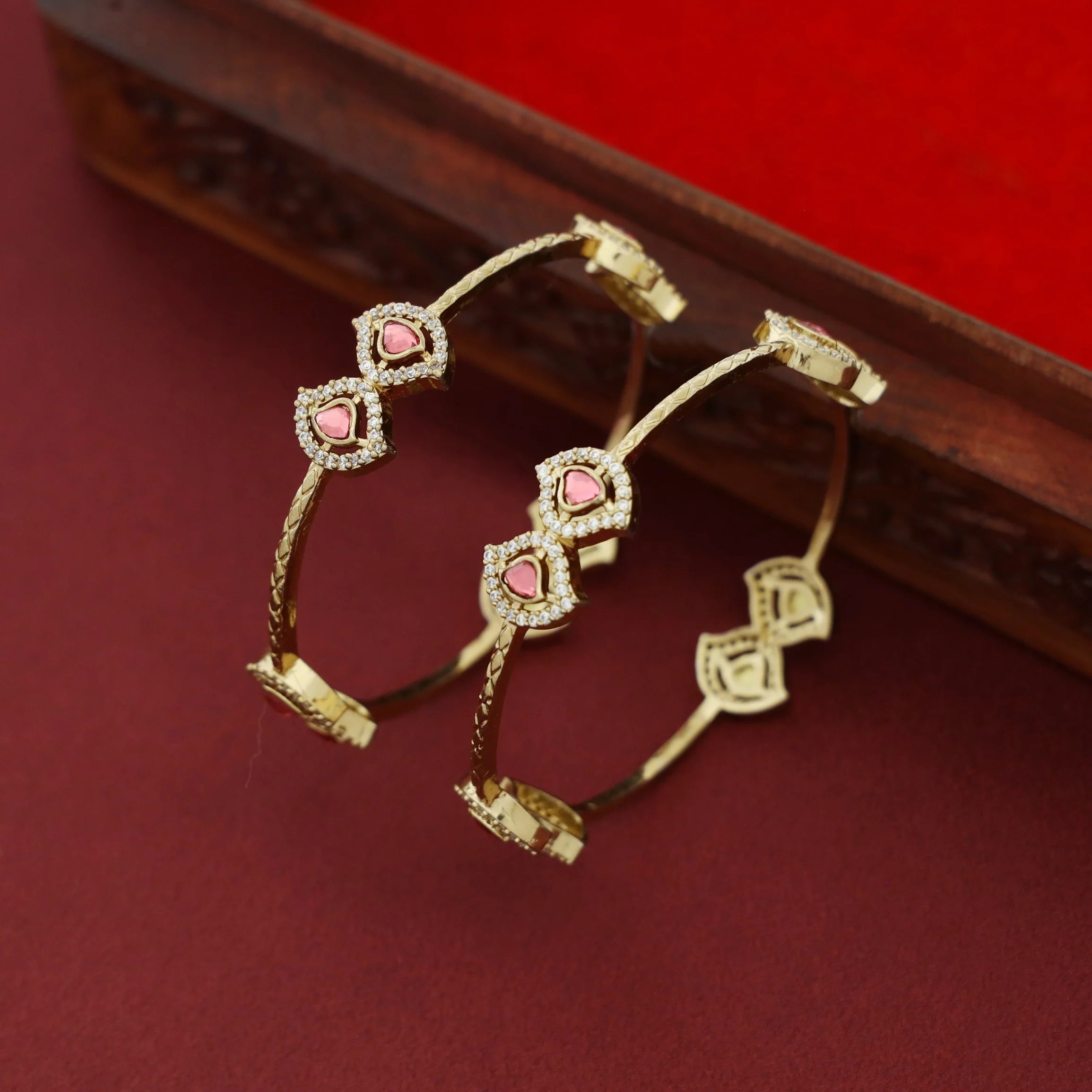 Rachika AD Stone Bangle (Set Of 2) - Image 2