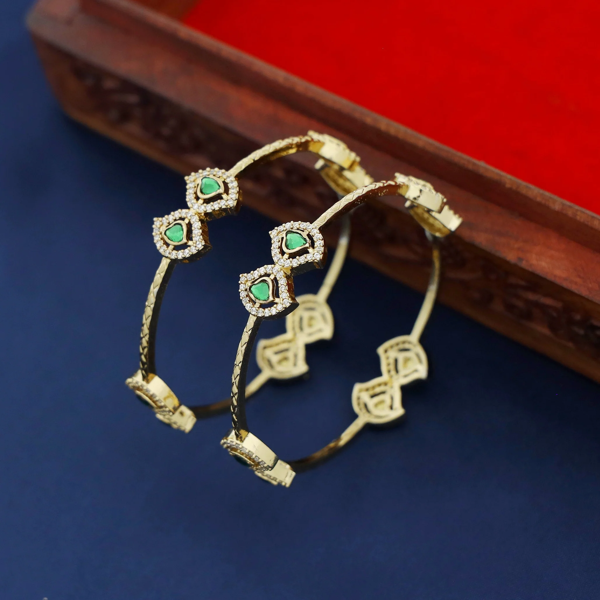 Rachika AD Stone Bangle (Set Of 2) - Image 3
